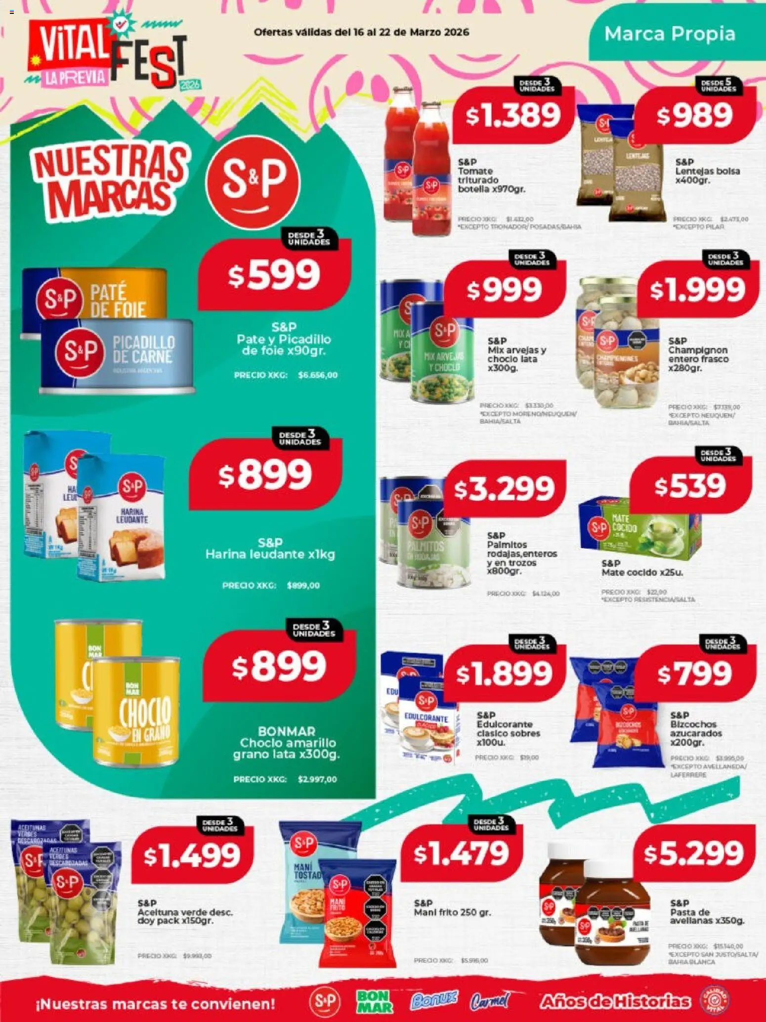 Vital - Especial nuestras marcas │ válido desde el 16.03.2026 | Página: 1 | Productos: Mate, Tomate, Té, Bizcochos