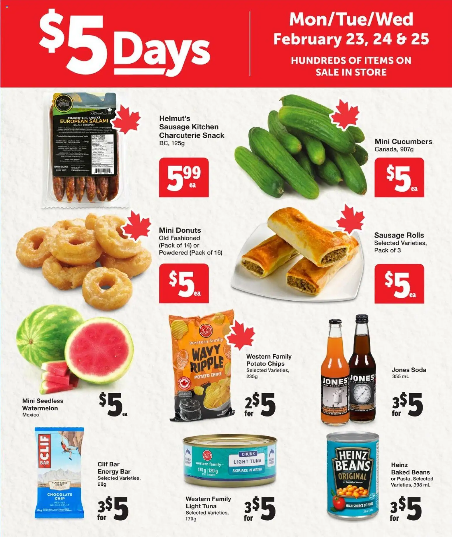 Quality Foods flyer valid from 19.02.2026 | Page: 13 | Products: Chips, Cucumbers, Chocolate, Salami