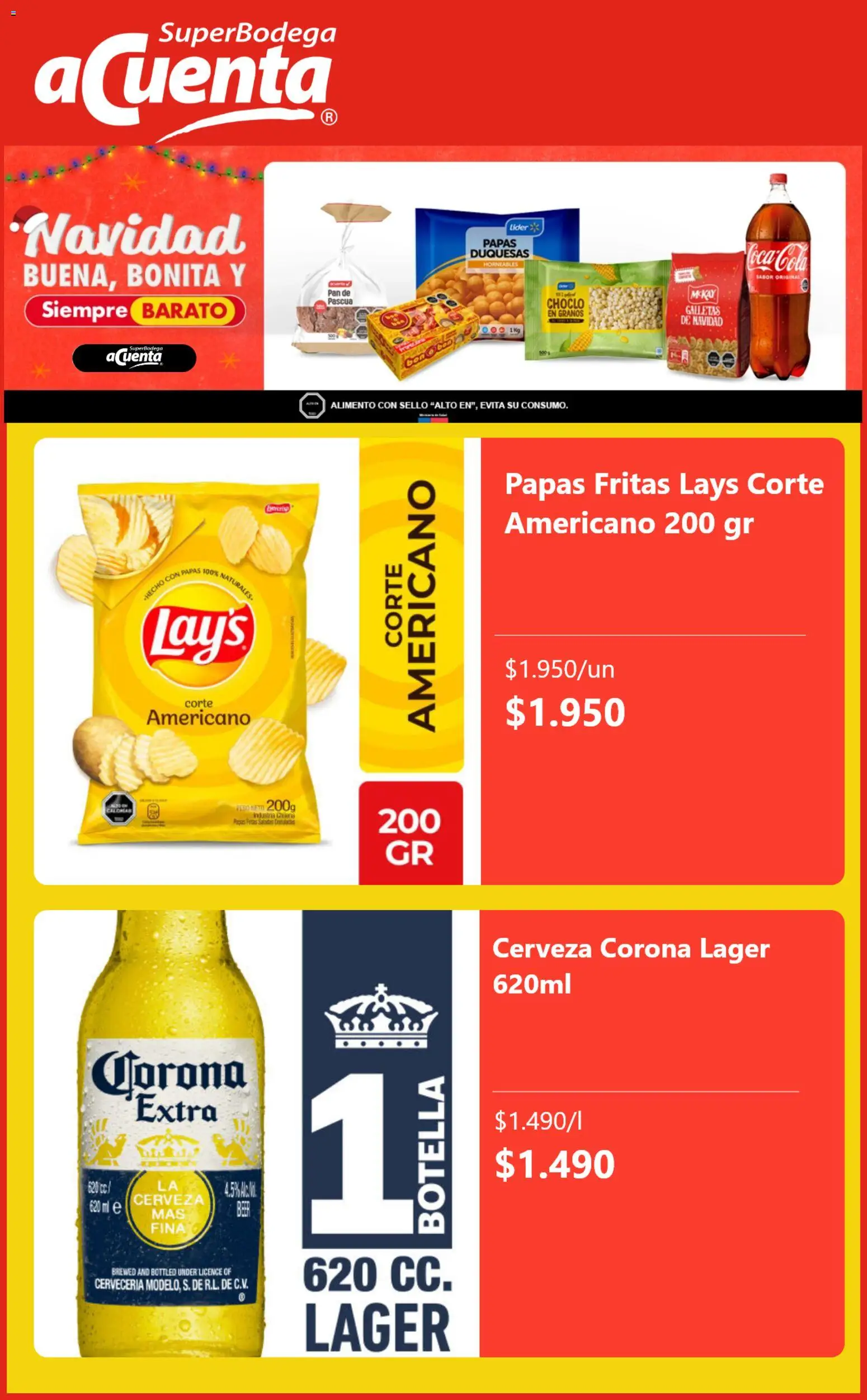 Super Bodega aCuenta ofertas  │ válido desde el 24.11.2025 | Página: 4 | Productos: Botella, Pan, Cerveza, Papas fritas