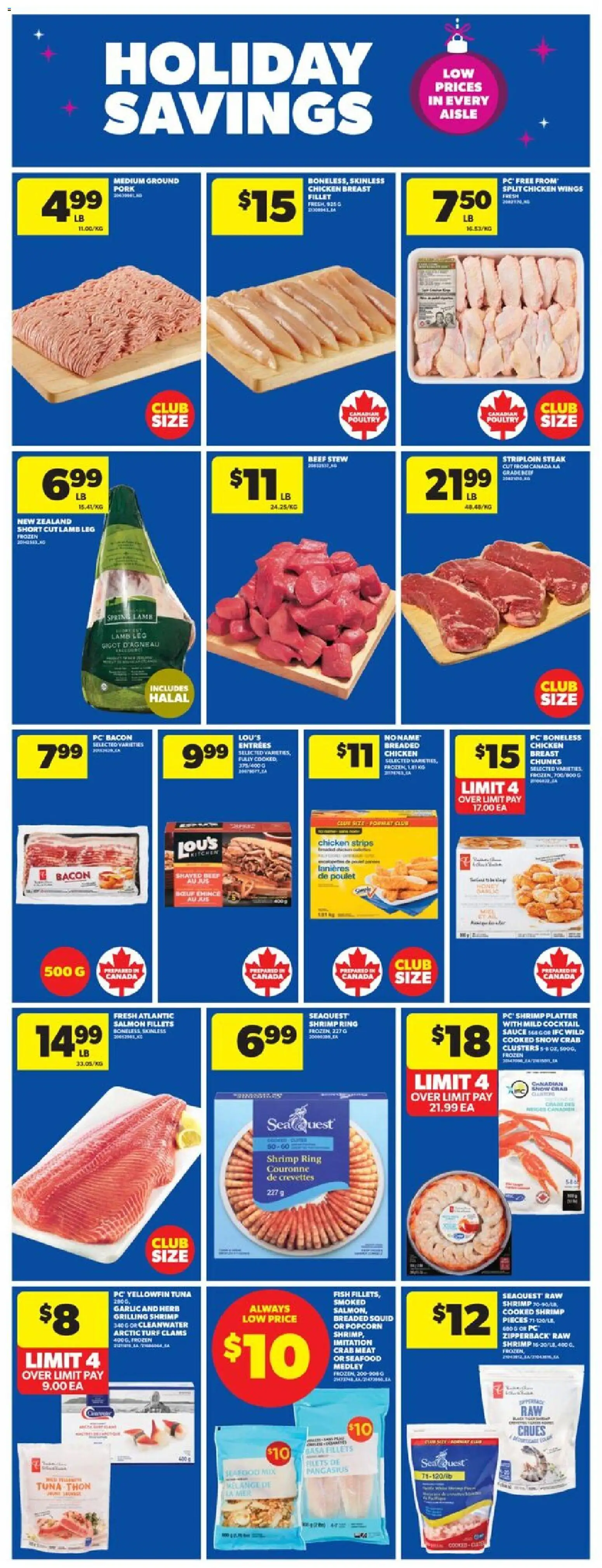 Real Canadian Superstore flyer valid from 04.12.2025 | Page: 18 | Products: Beef, PC, Chicken, Pork