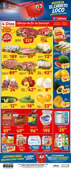 Vista previa de Calimax - Folleto Mexicali, nuevo folleto de la tienda, válido en México a partir del 01.08.2025