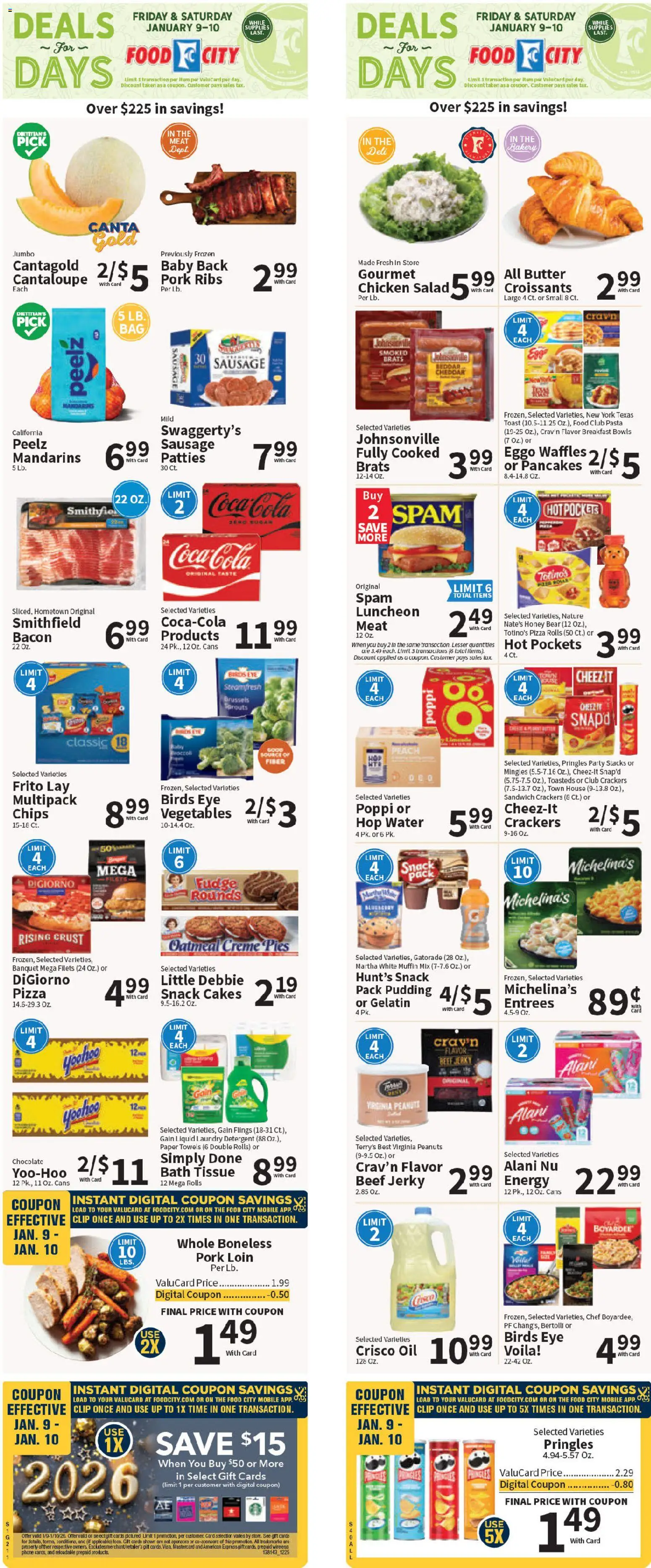 Food City Weekly Ad - valid from 07.01.2026 | Page: 1 | Products: Clip, Detergent, Salad, Vegetables