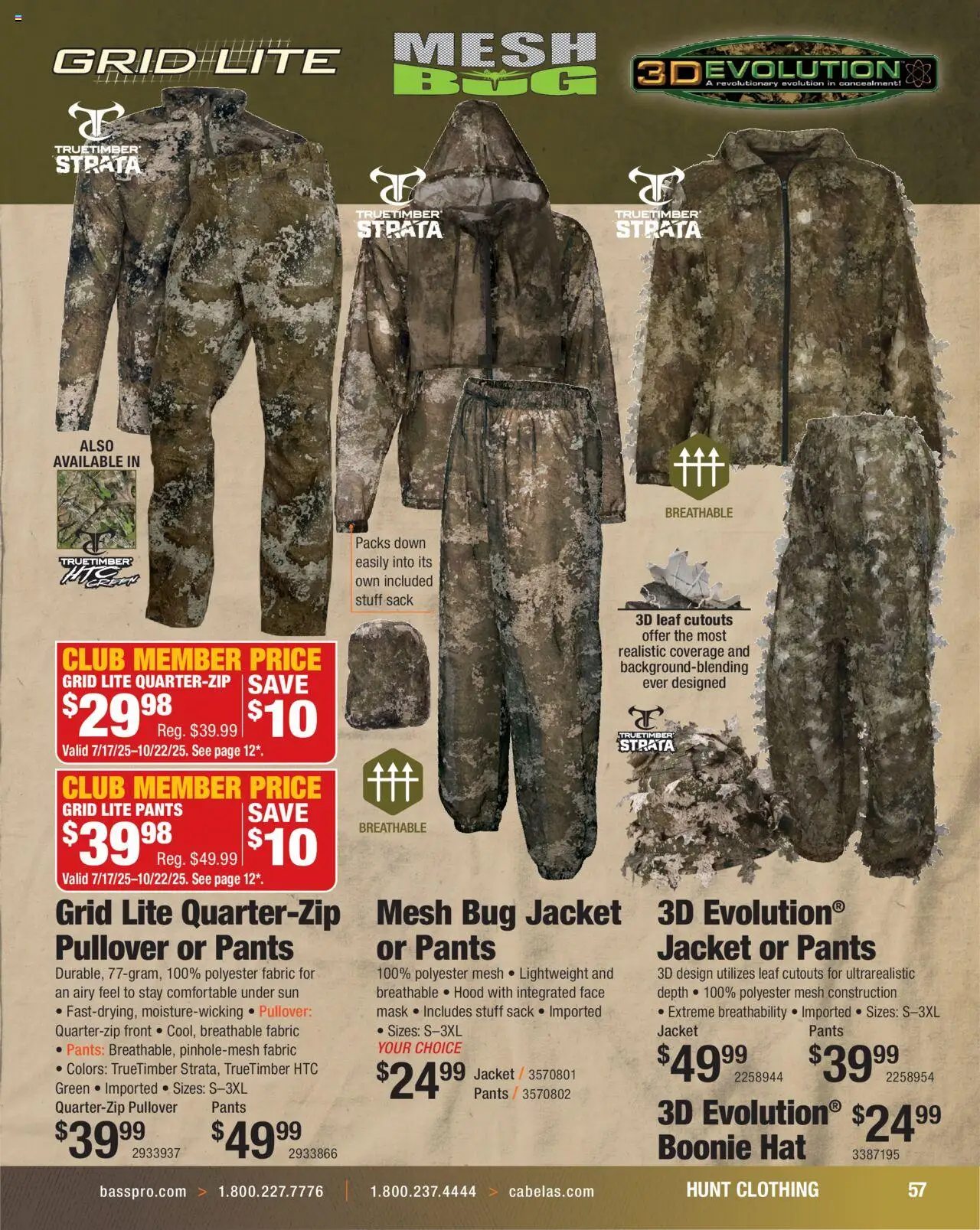 Cabela's Hunting Master 25 - valid from 11.08.2025 | Page: 57 | Products: Mask, Jacket, Pants, Hat