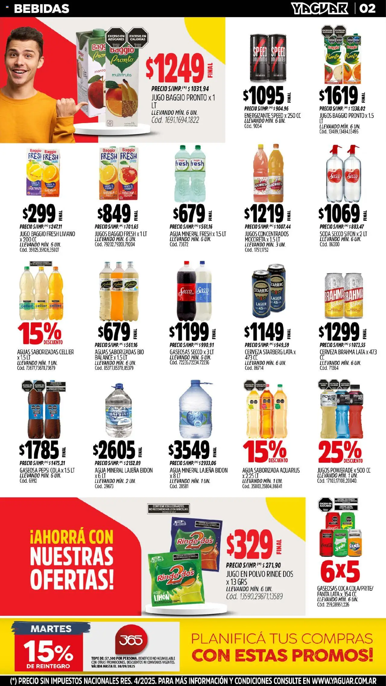 Yaguar - Bahía Blanca │ válido desde el 15.09.2025 | Página: 3 | Productos: Polvo, Gaseosa, Soda, Agua