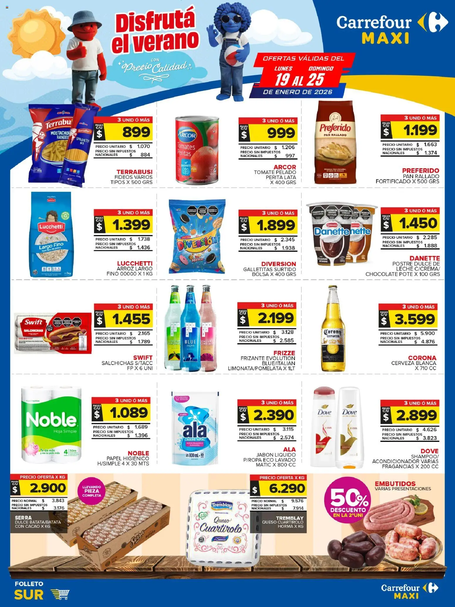 Carrefour Maxi catálogo │ válido desde el 19.01.2026 | Página: 1 | Productos: Papel higiénico, Fragancia, Tomate, Cerveza