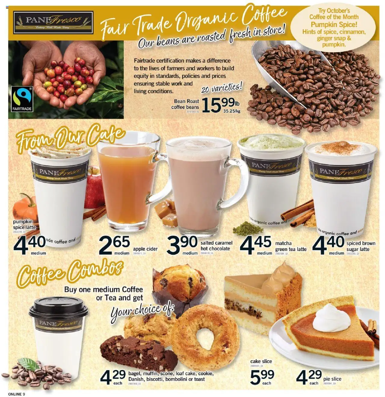 Fortinos flyer valid from 16.10.2025 | Page: 9 | Products: Tea, Coffee, Chocolate, Pumpkin