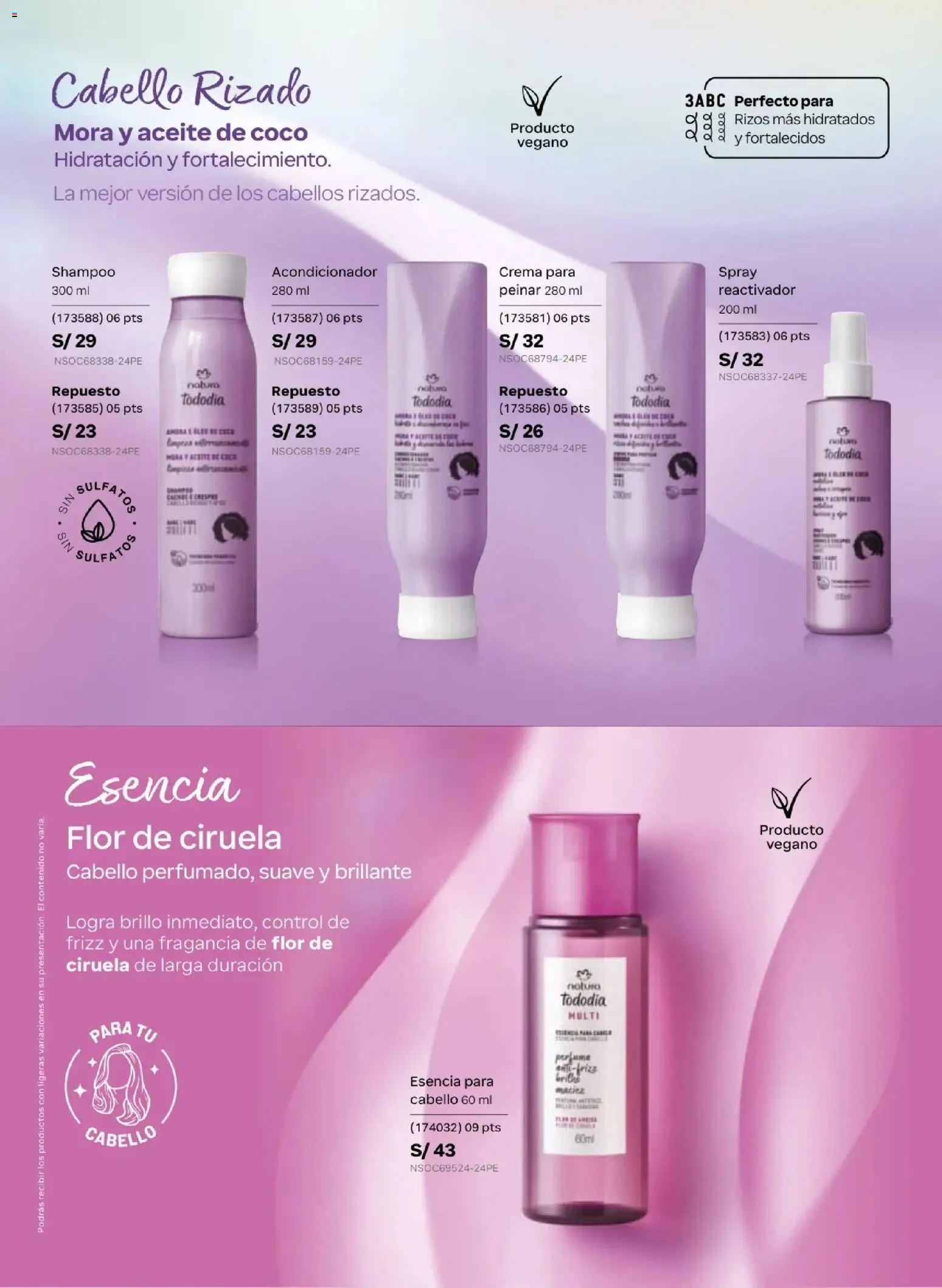 Catálogo Natura válido desde 31.03.2026 | Página: 125 | Productos: Shampoo, Acondicionador, Aceite, Crema