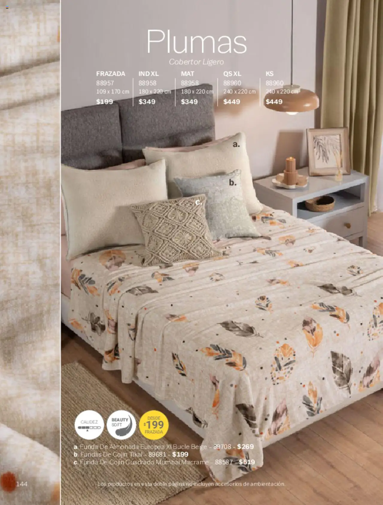 Nuevas ofertas de Vianney válidas en toda la República Mexicana desde el 07.03.2025. ¡Encuentra las mejores ofertas en Vianney catálogo Primavera! | Página: 146 | Productos: Cobertor, Funda, Funda de almohada, Almohada