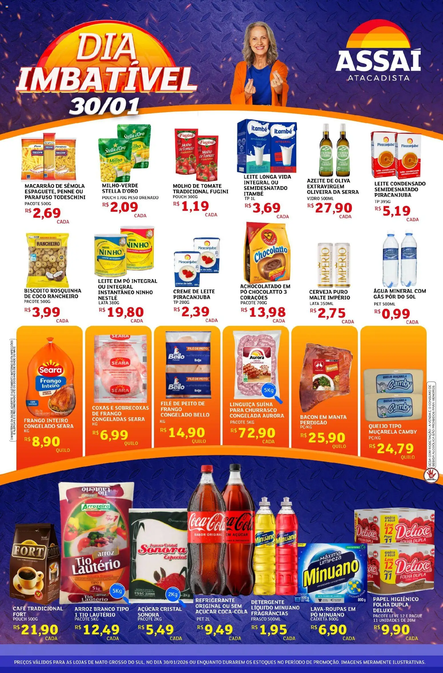 Assaí Atacadista Folheto - válido de 30.01.2026 | Página: 1 | Produtos: Coco, Biscoito, Linguiça, Bebida