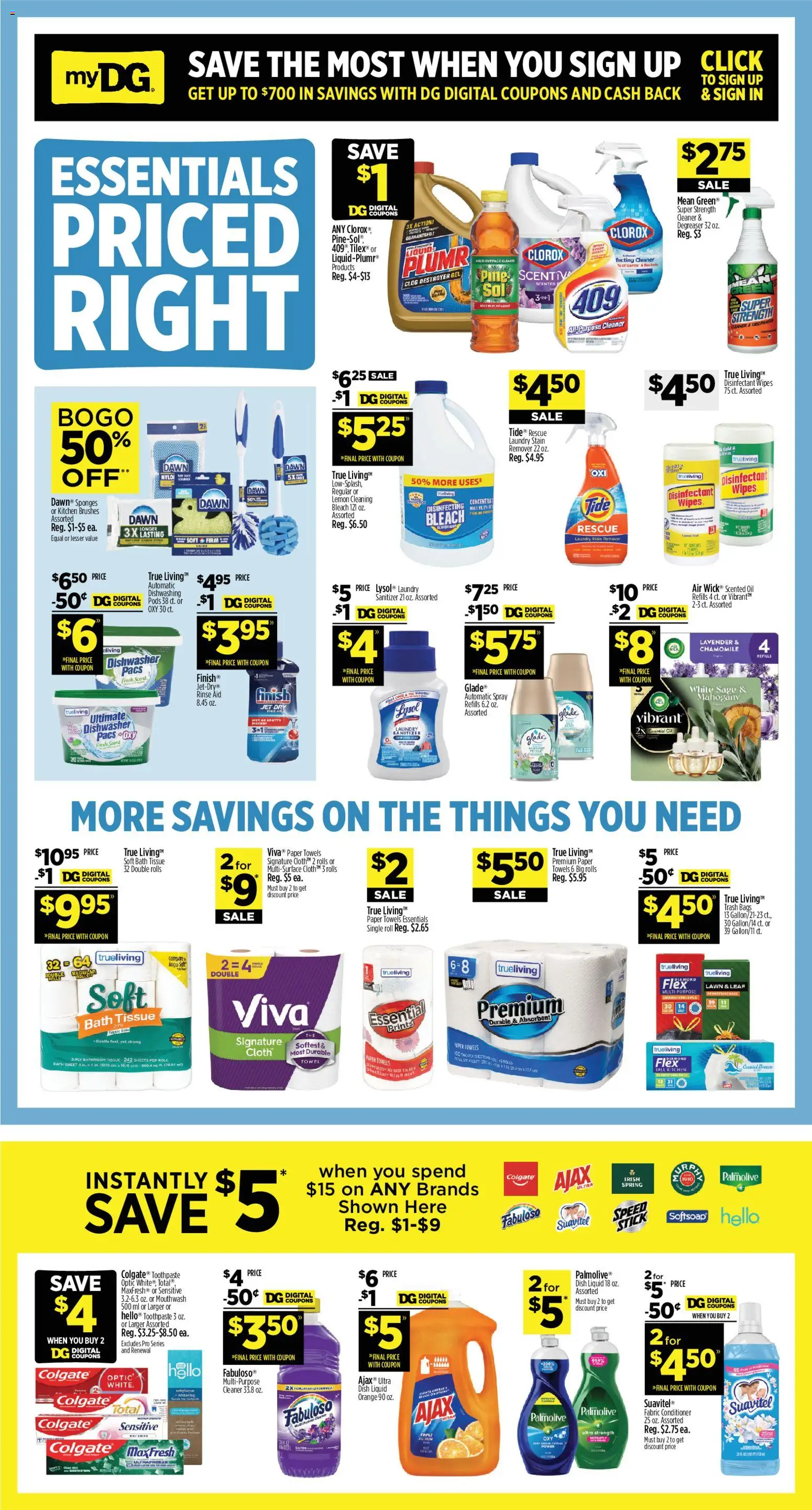 Dollar General Weekly Ad - TX - valid from 22.02.2026 | Page: 10 | Products: Brushes, Toothpaste, Lemon, Sheet