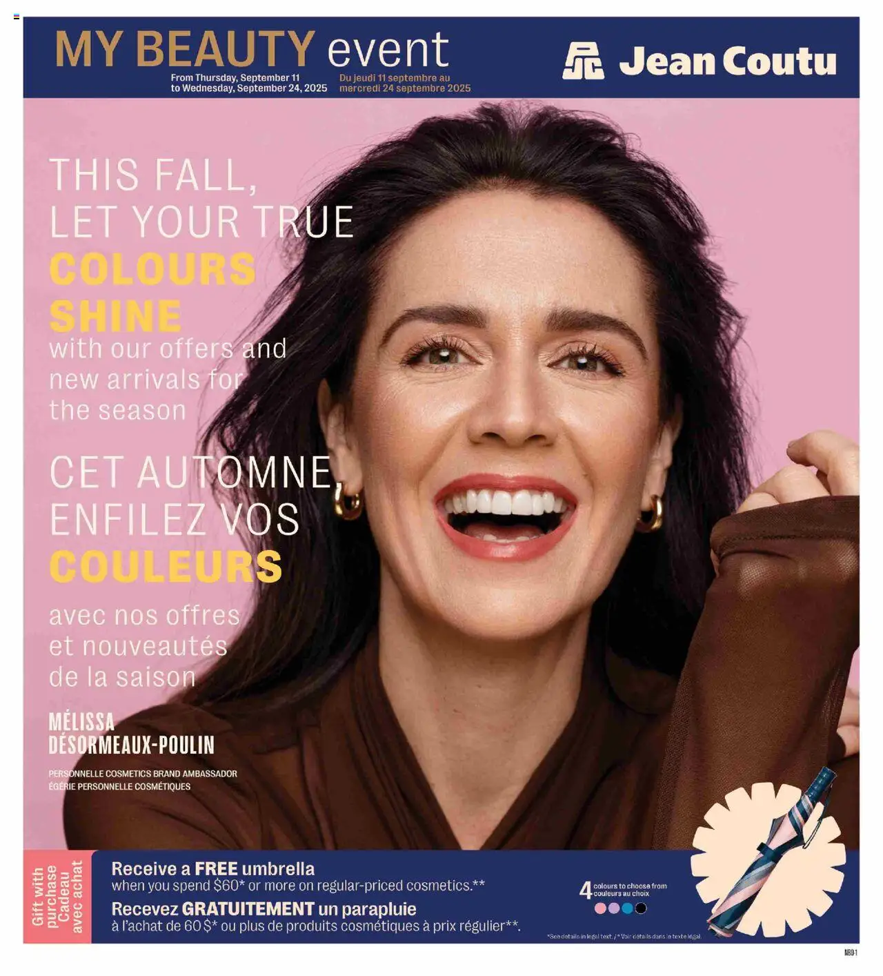Jean Coutu flyer valid from 11.09.2025 | Page: 1 | Products: Umbrella