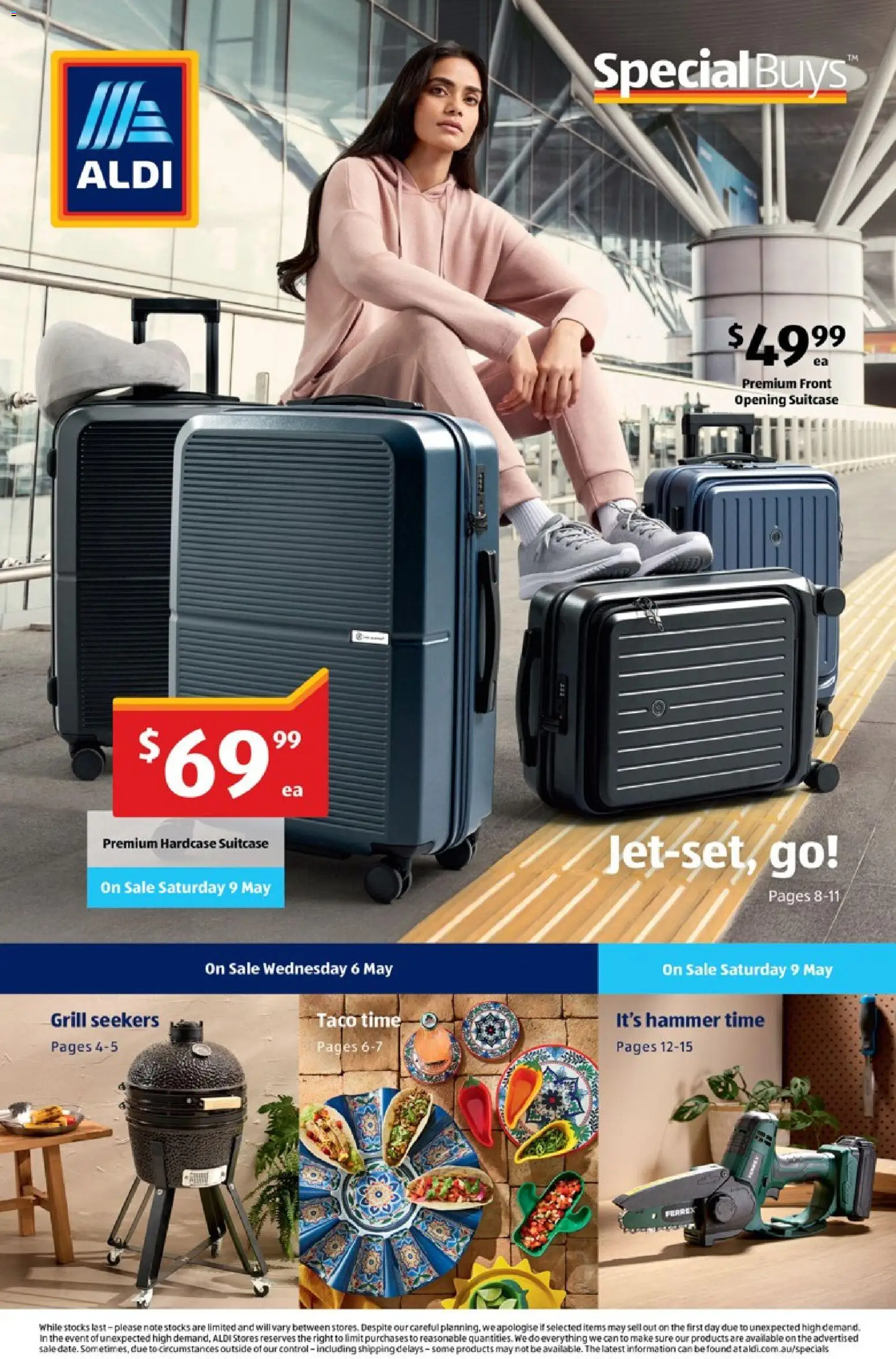 Aldi catalogue - valid from 06.05.2026 | Page: 1 | Products: Suitcase, Grill