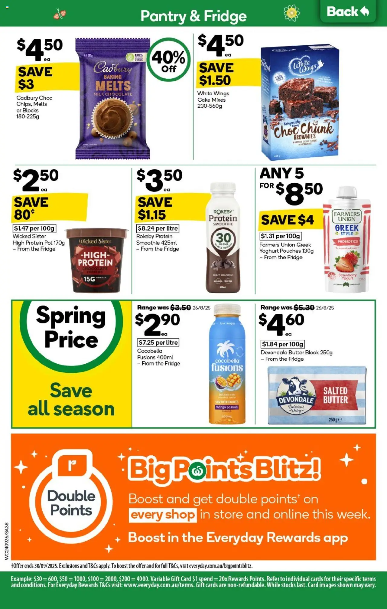 Woolworths catalogue - valid from 24.09.2025 | Page: 38 | Products: Milk, Butter, Pudding, Fridge