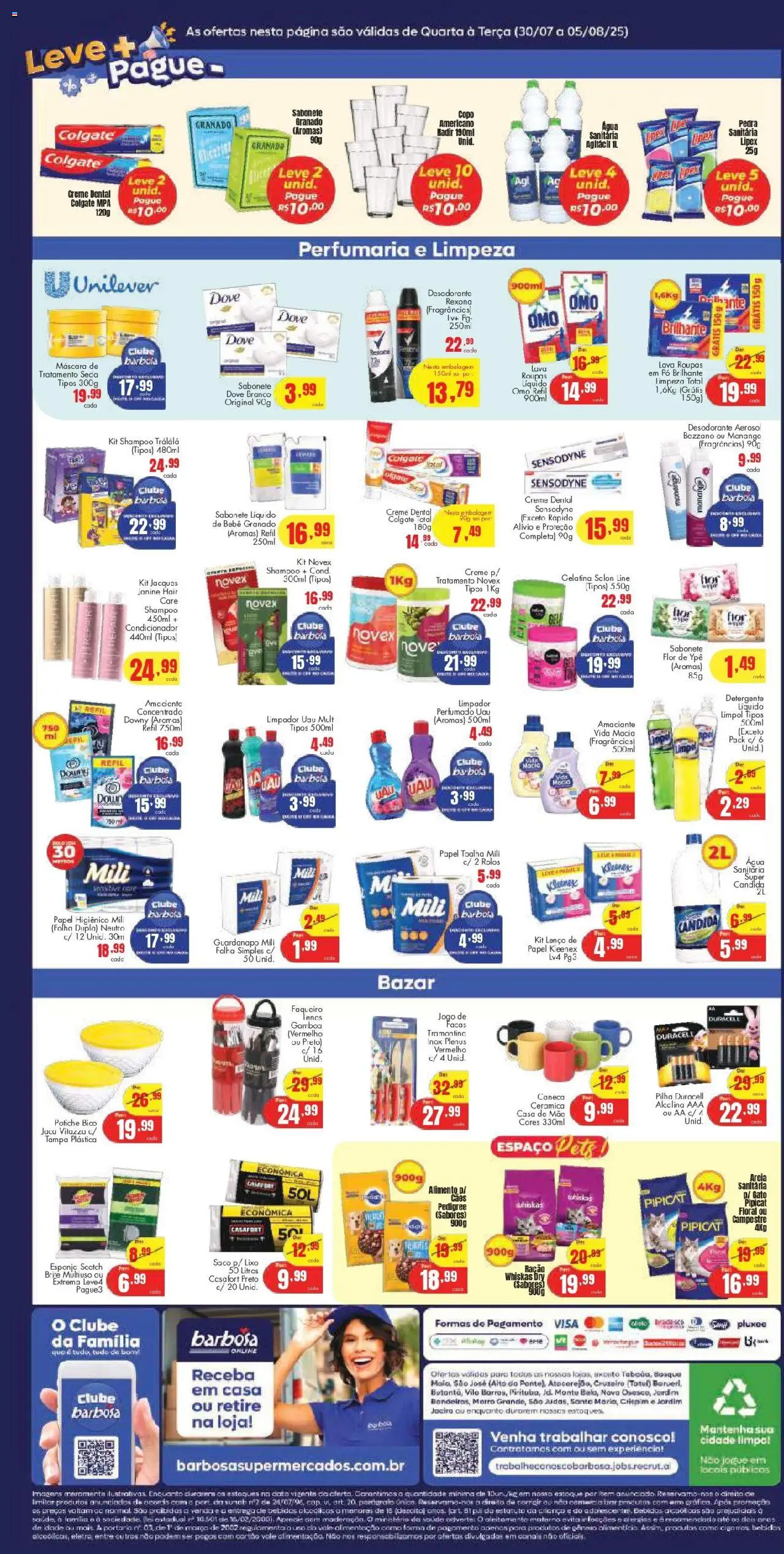 Barbosa Supermercados Folheto - válido de 30.07.2025 | Página: 4 | Produtos: Coco, Pó, Desodorante, Detergente