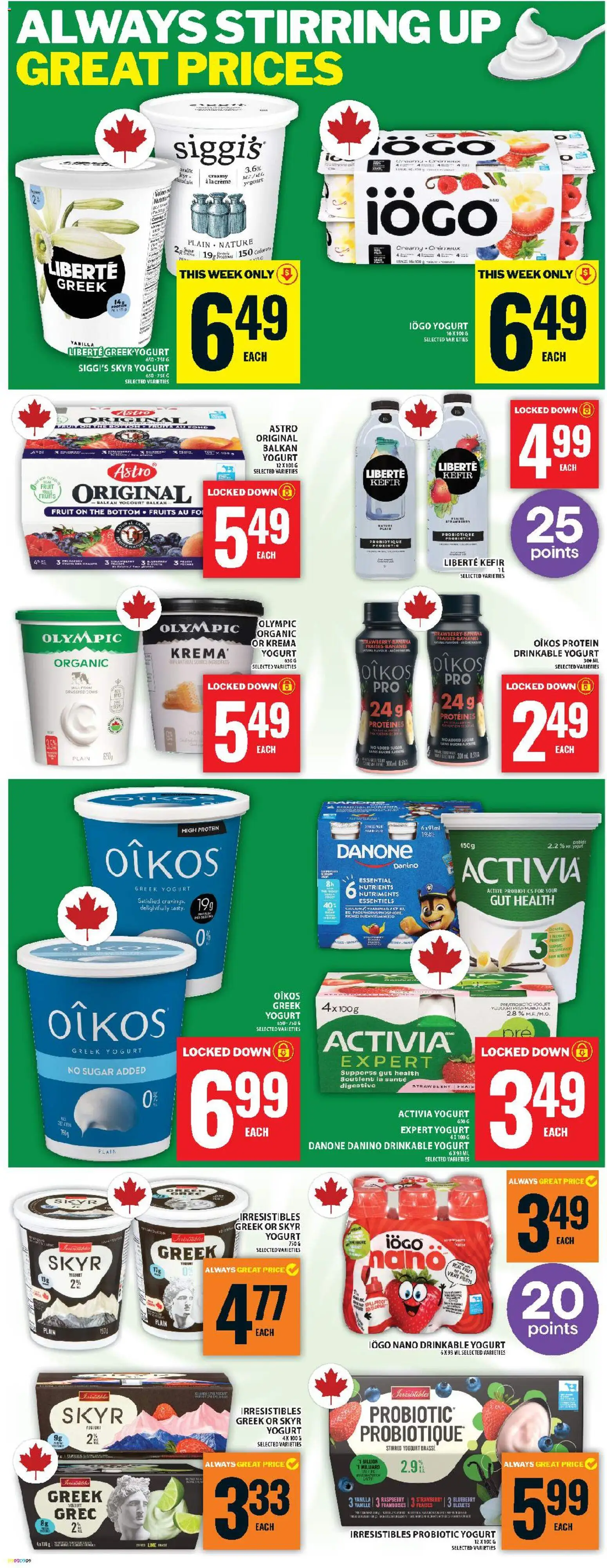 Food Basics flyer valid from 08.01.2026 | Page: 10 | Products: Yogurt