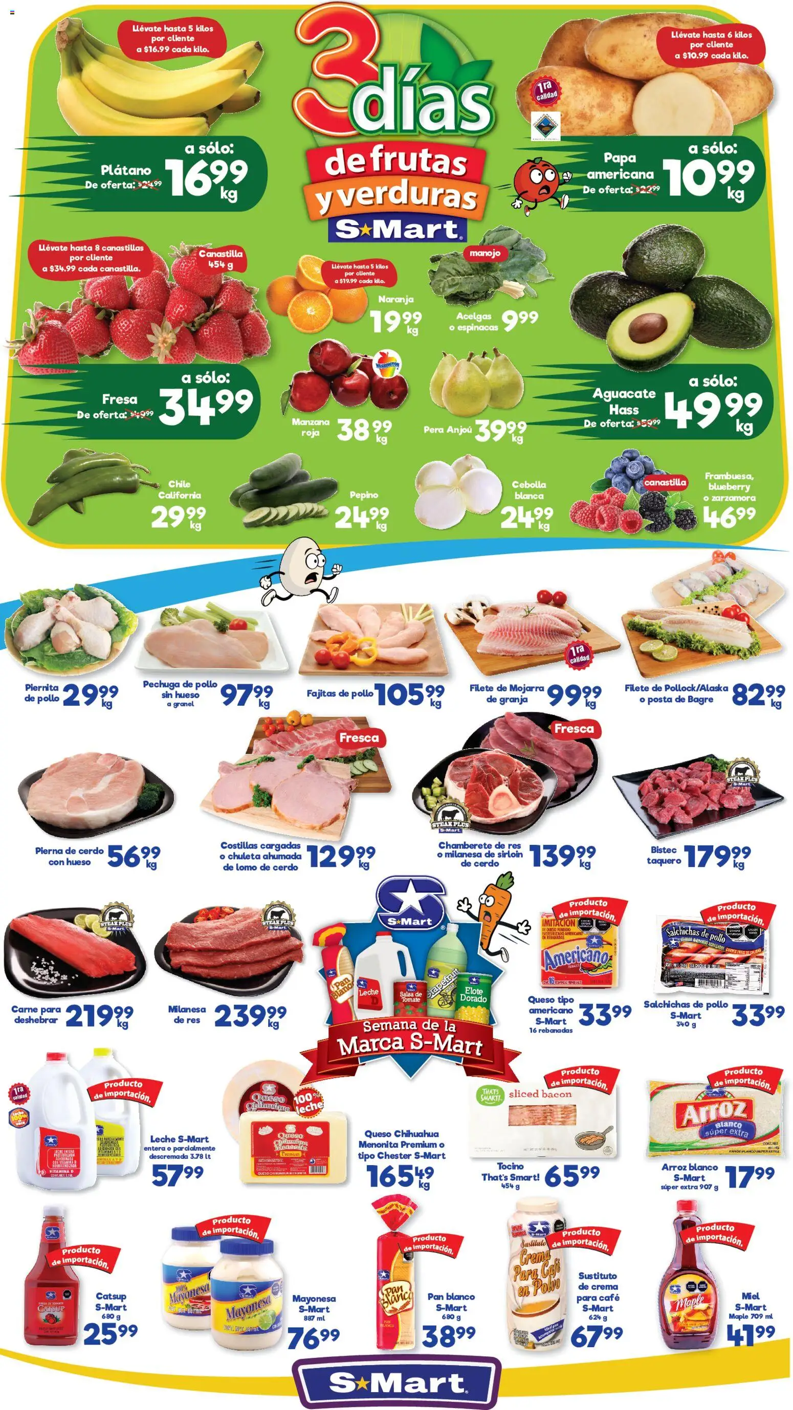 Nuevas ofertas de S-Mart válidas en toda la República Mexicana desde el 03.02.2026. ¡Encuentra las mejores ofertas en S-Mart folleto Juárez! | Página: 1