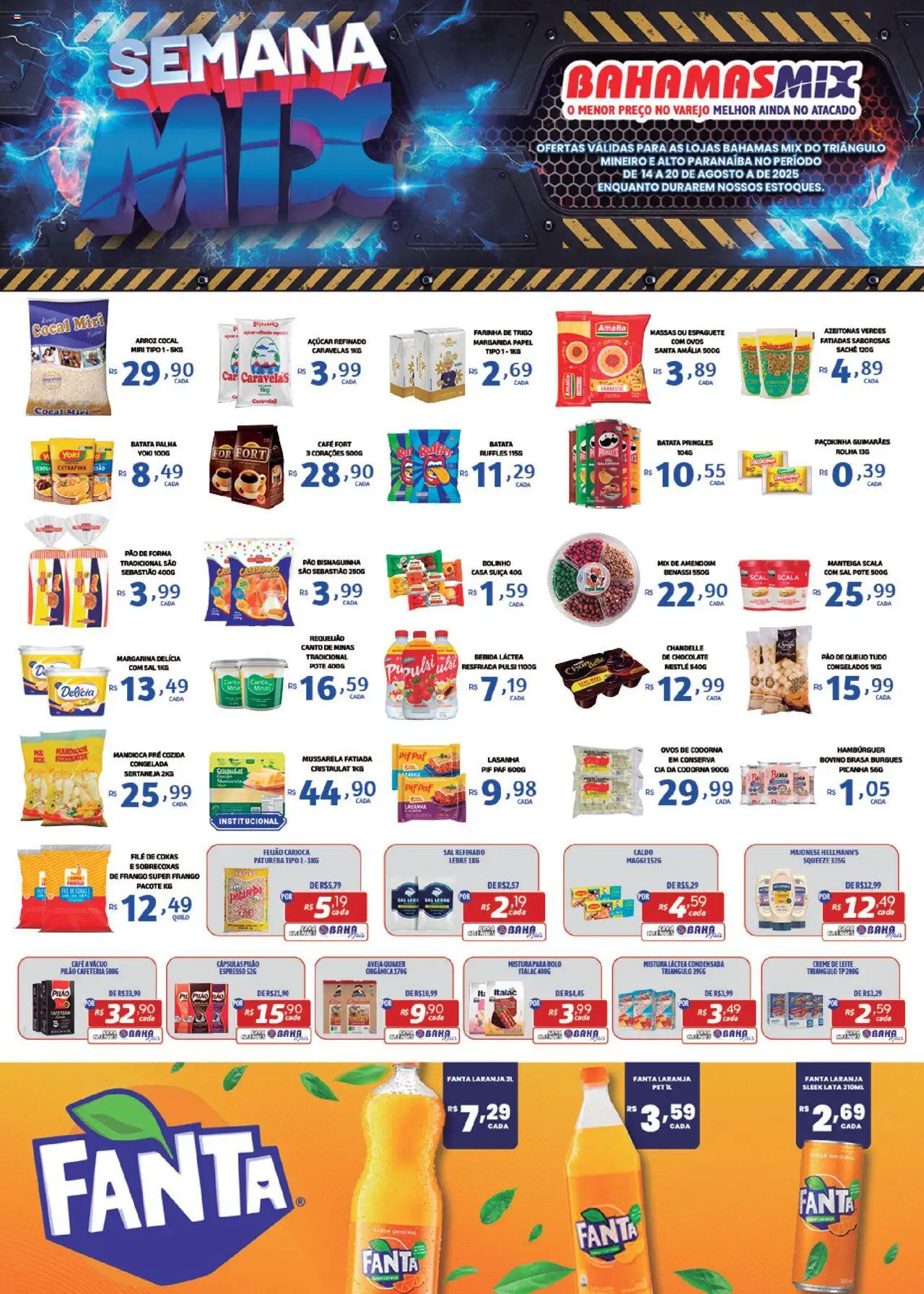 Bahamas Mix Folheto - válido de 14.08.2025 | Página: 1 | Produtos: Pão, Bebida, Batata, Margarina