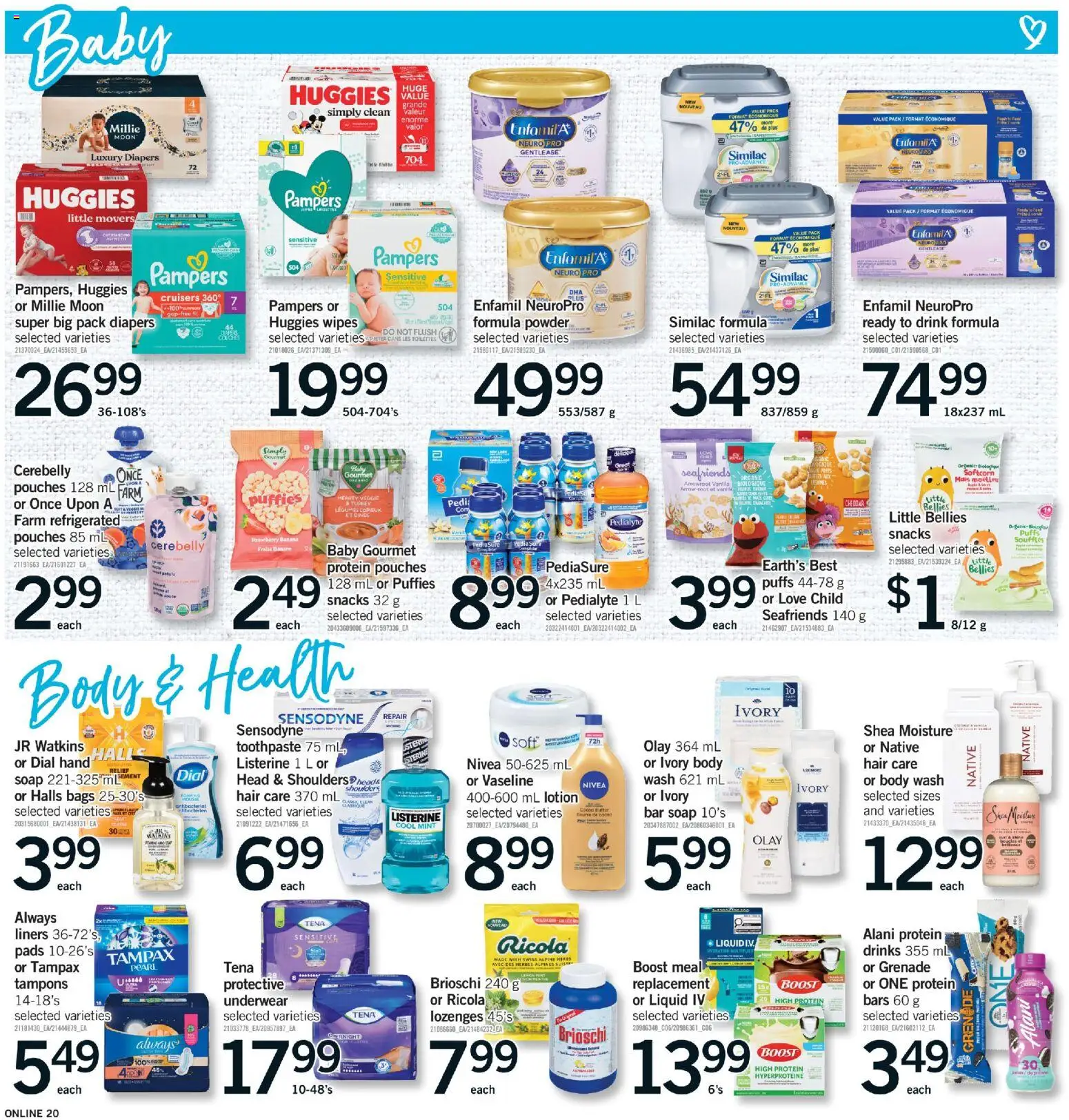 Fortinos flyer valid from 29.01.2026 | Page: 19 | Products: Powder, Soap, Body wash, Underwear