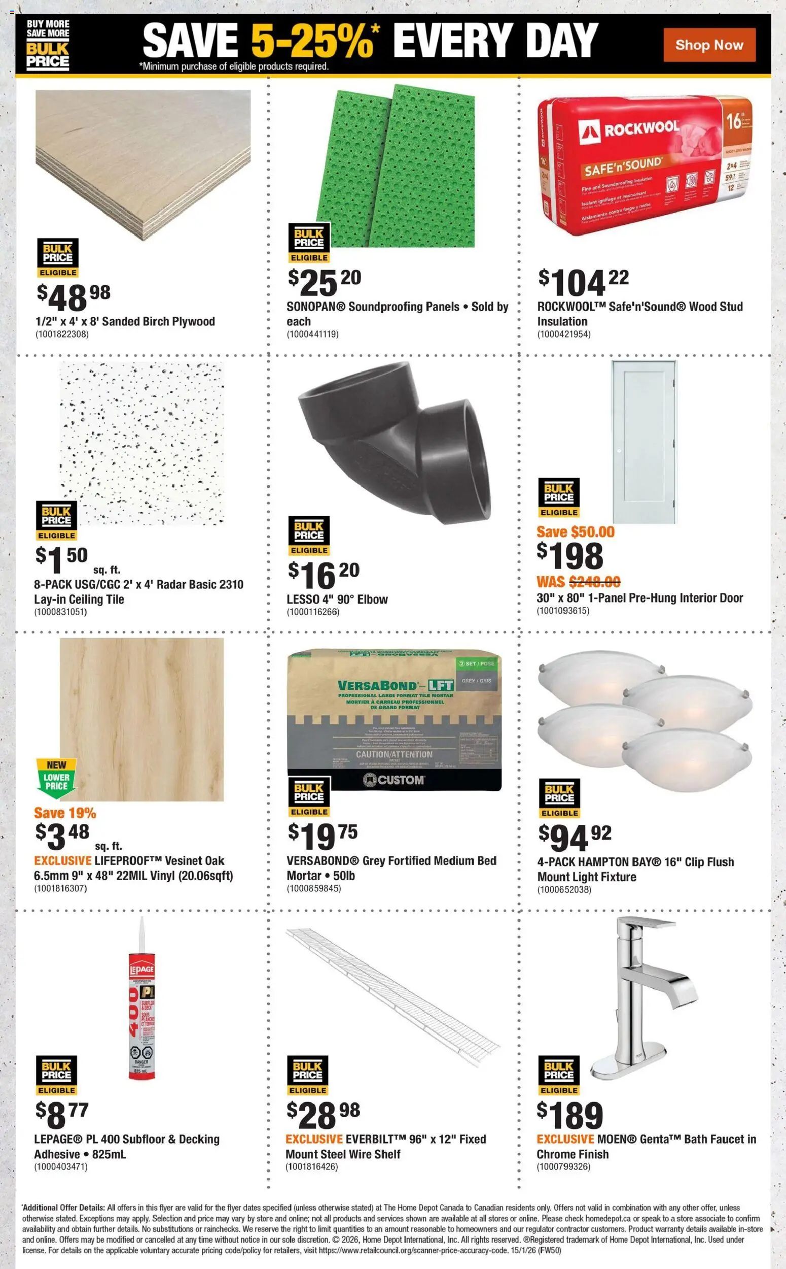 Home Depot flyer valid from 15.01.2026 | Page: 8 | Products: Bed, Shelf, Bath