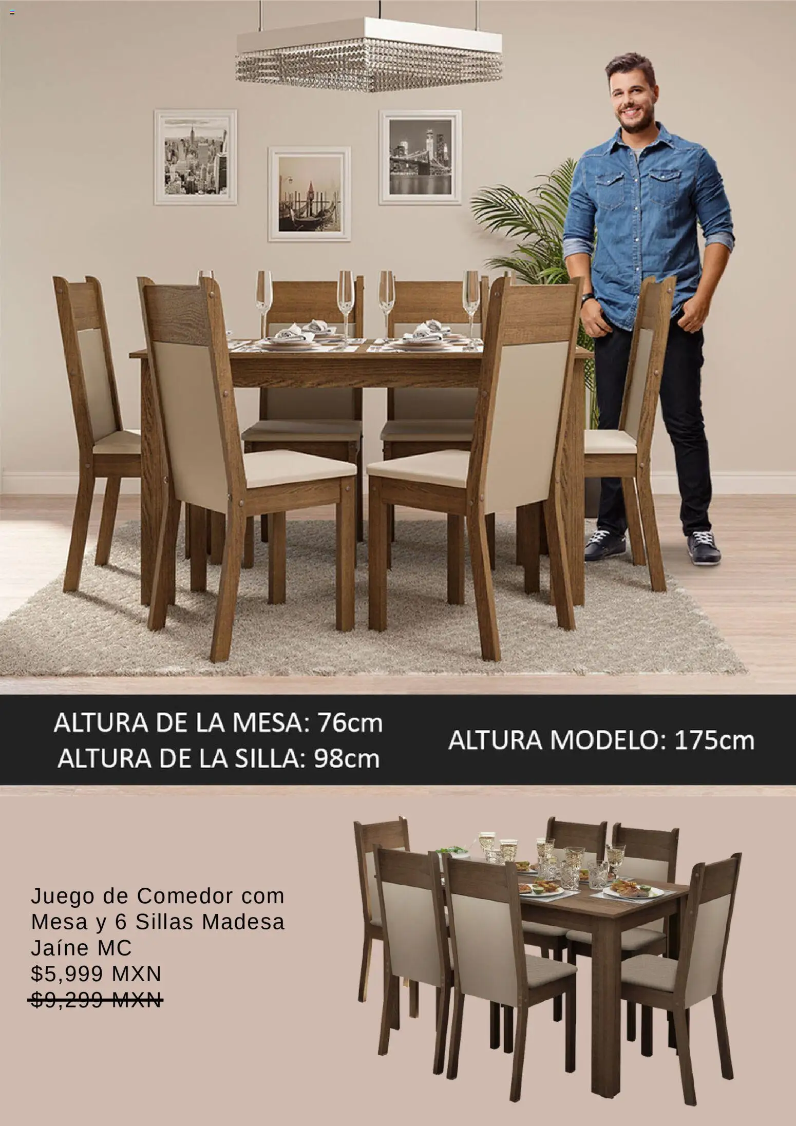 Nuevas ofertas de Sears válidas en toda la República Mexicana desde el 08.01.2026. ¡Encuentra las mejores ofertas en Sears catálogo! | Página: 5 | Productos: Silla, Juego, Juego de comedor, Mesa