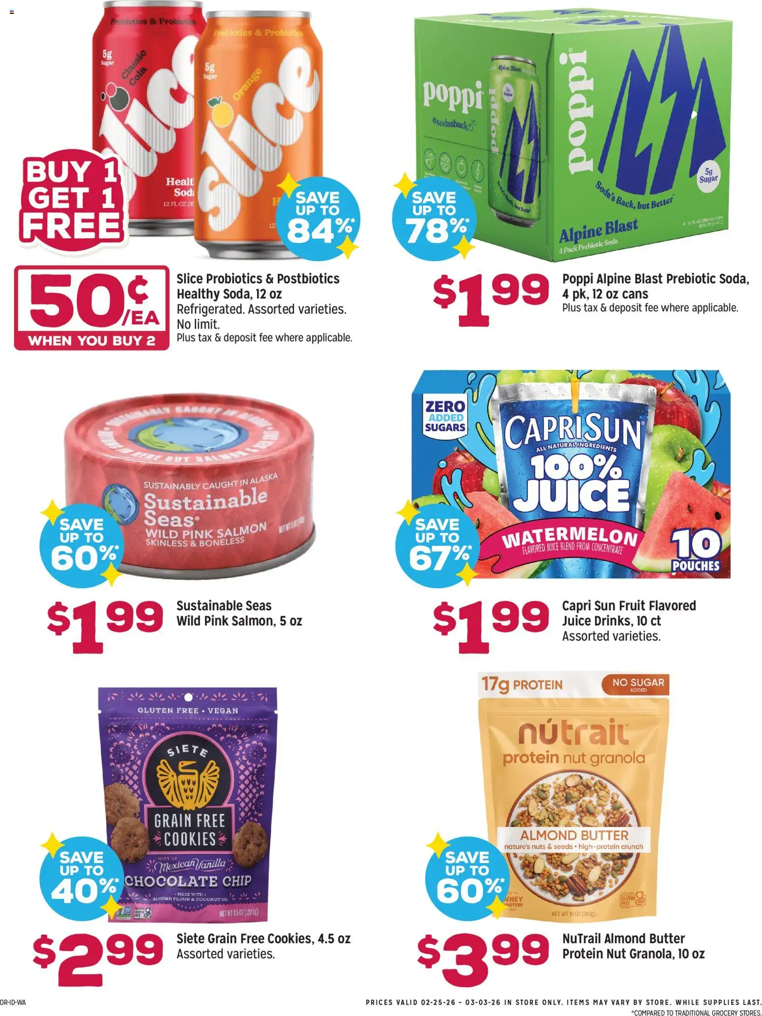 Grocery Outlet Weekly Ad - WA - valid from 25.02.2026 | Page: 3 | Products: Probiotics, Coconut Oil, Chocolate, Watermelon