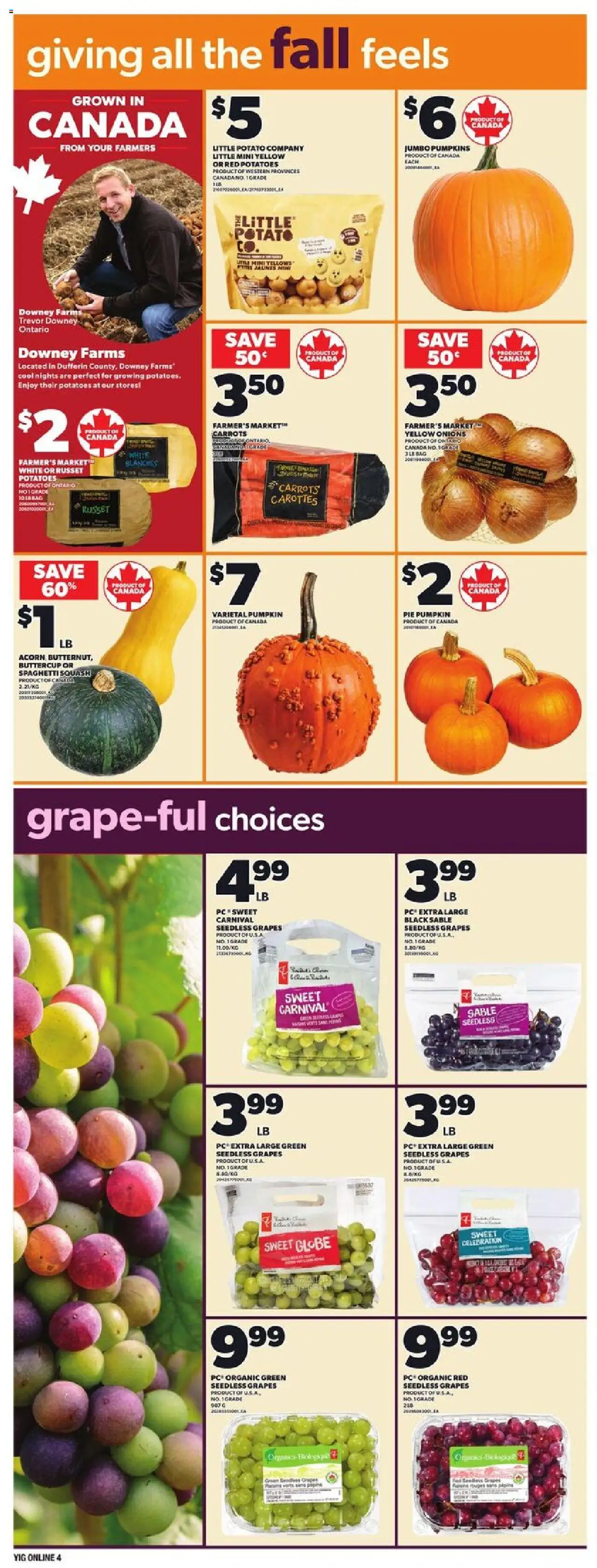 Independent Grocer flyer valid from 25.09.2025 | Page: 10 | Products: PC, Potatoes, Pumpkin