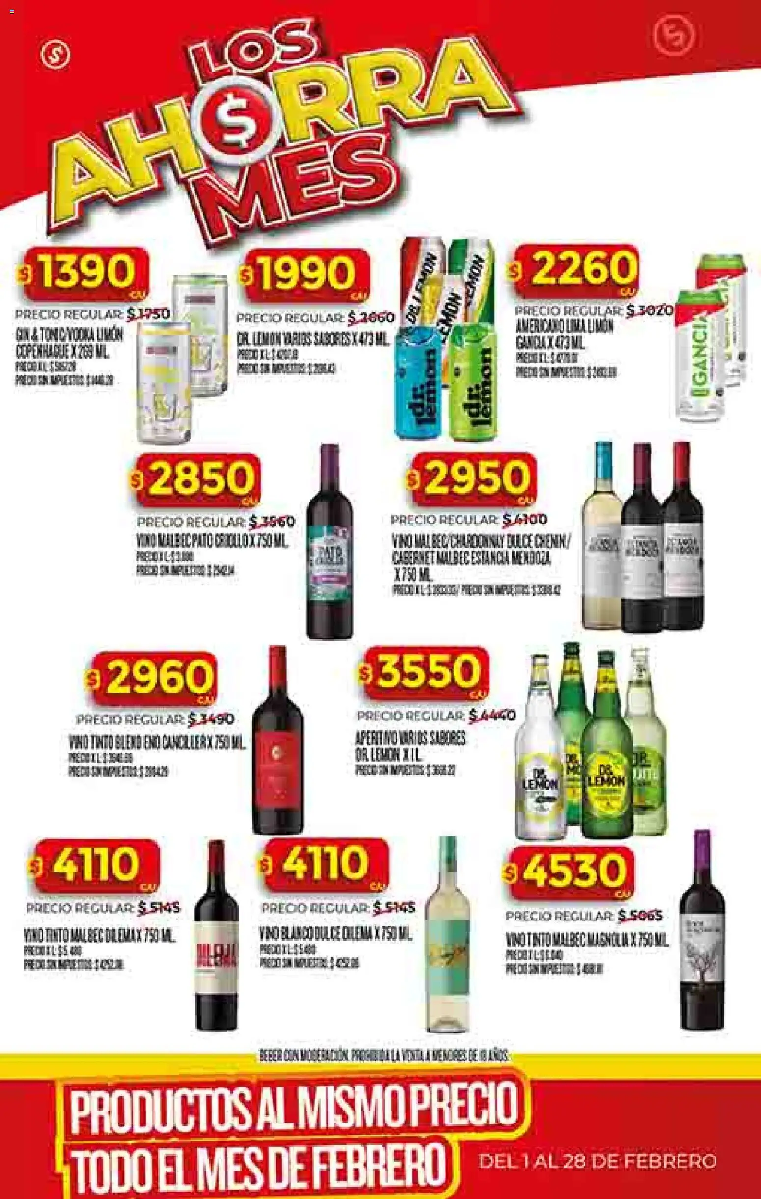 Supermercado DIA Ofertas │ válido desde el 18.02.2026 | Página: 42 | Productos: Gin, Lima, Limón, Vino