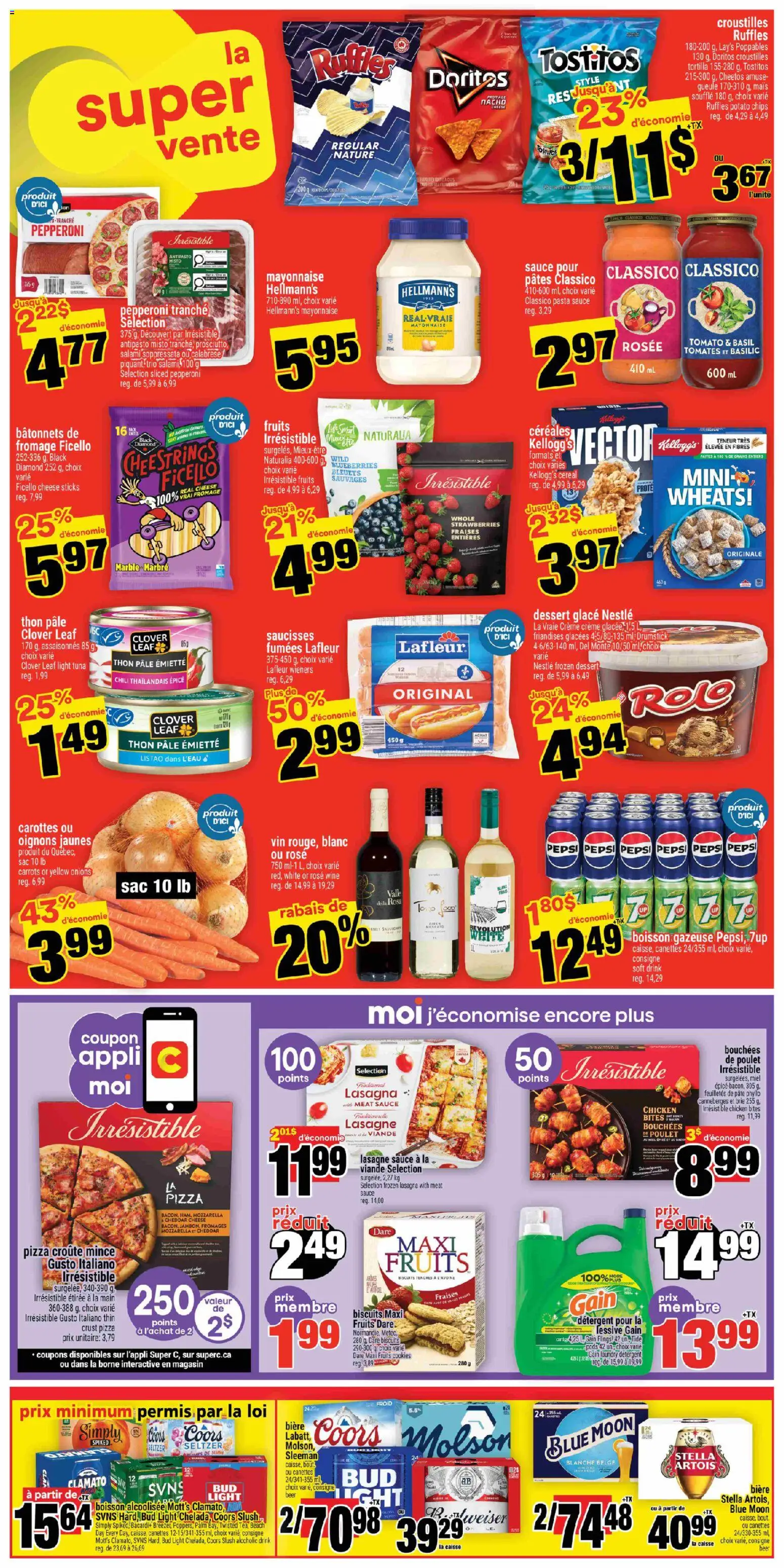 Super C flyer valid from 27.11.2025 | Page: 3 | Products: Pasta, Chips, Cookies, Salami