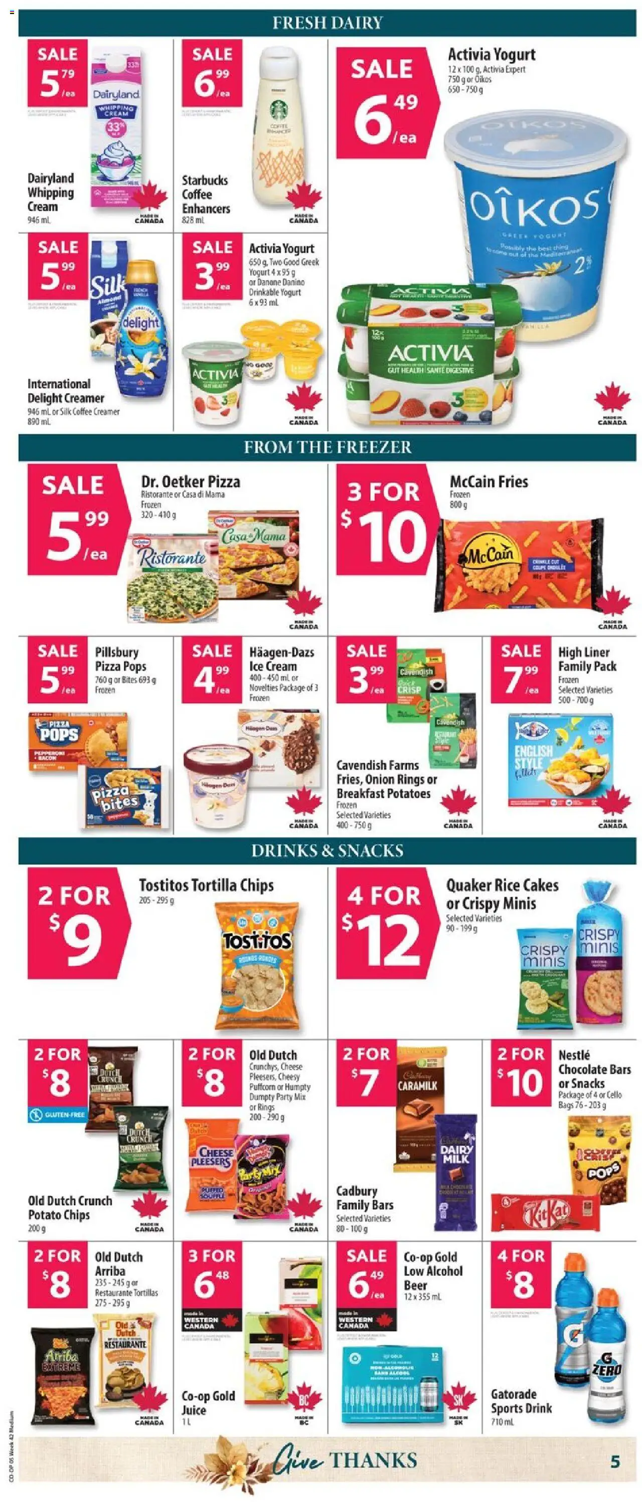 Co-op Food flyer valid from 09.10.2025 | Page: 9 | Products: Rice, Freezer, Milk, Juice
