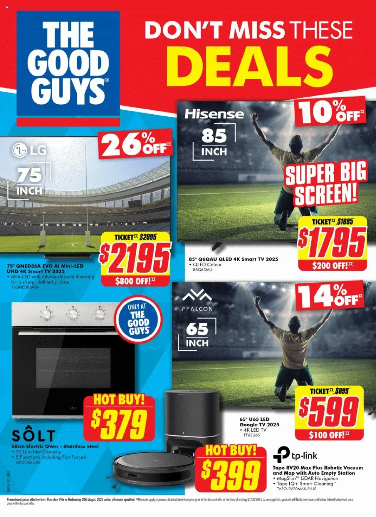 The Good Guys catalogue - valid from 13.08.2025 | Page: 24 | Products: Picture, Tv, Oven, Screen