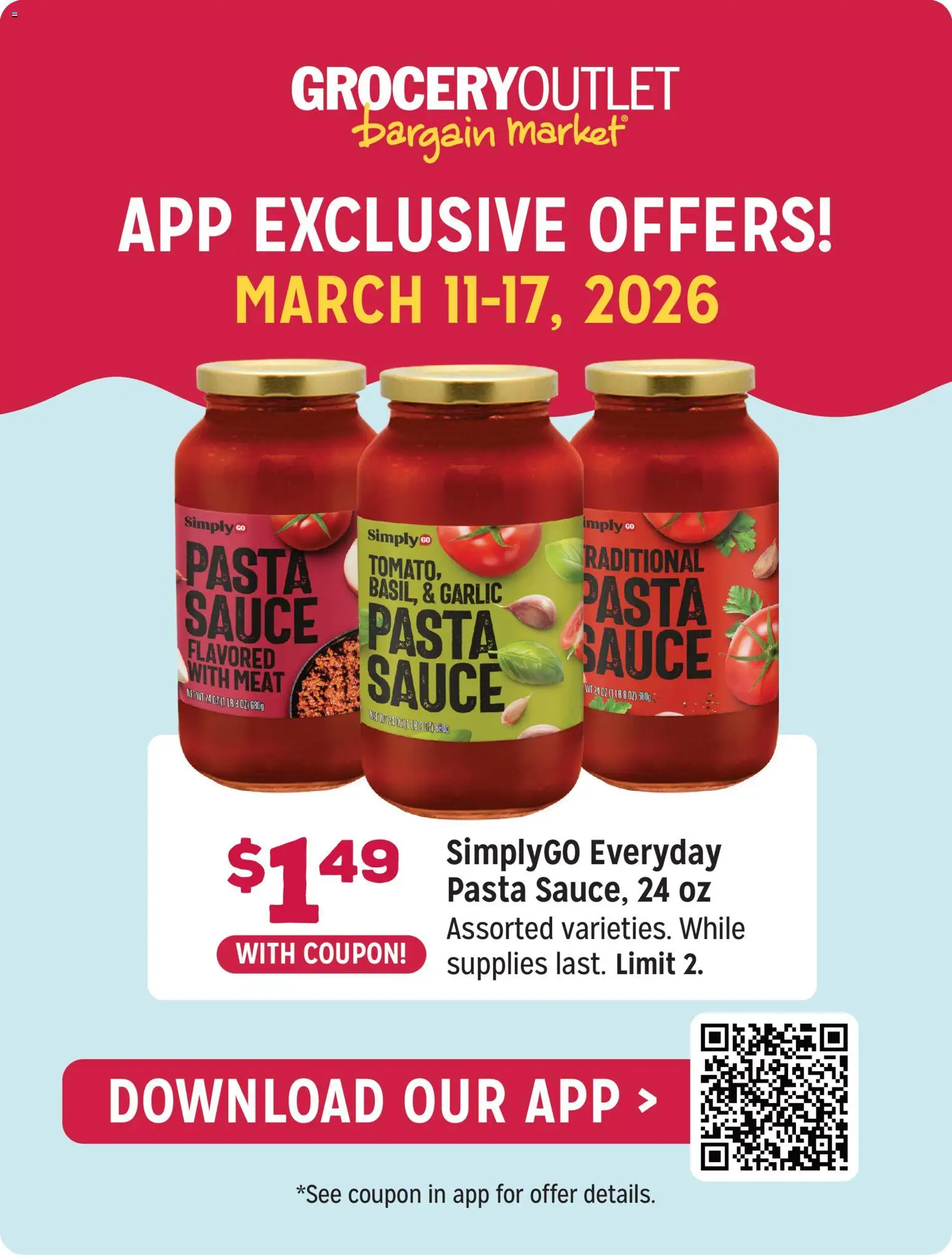 Grocery Outlet Weekly Ad - PA - valid from 11.03.2026 | Page: 5 | Products: Pasta, Sauce, Garlic