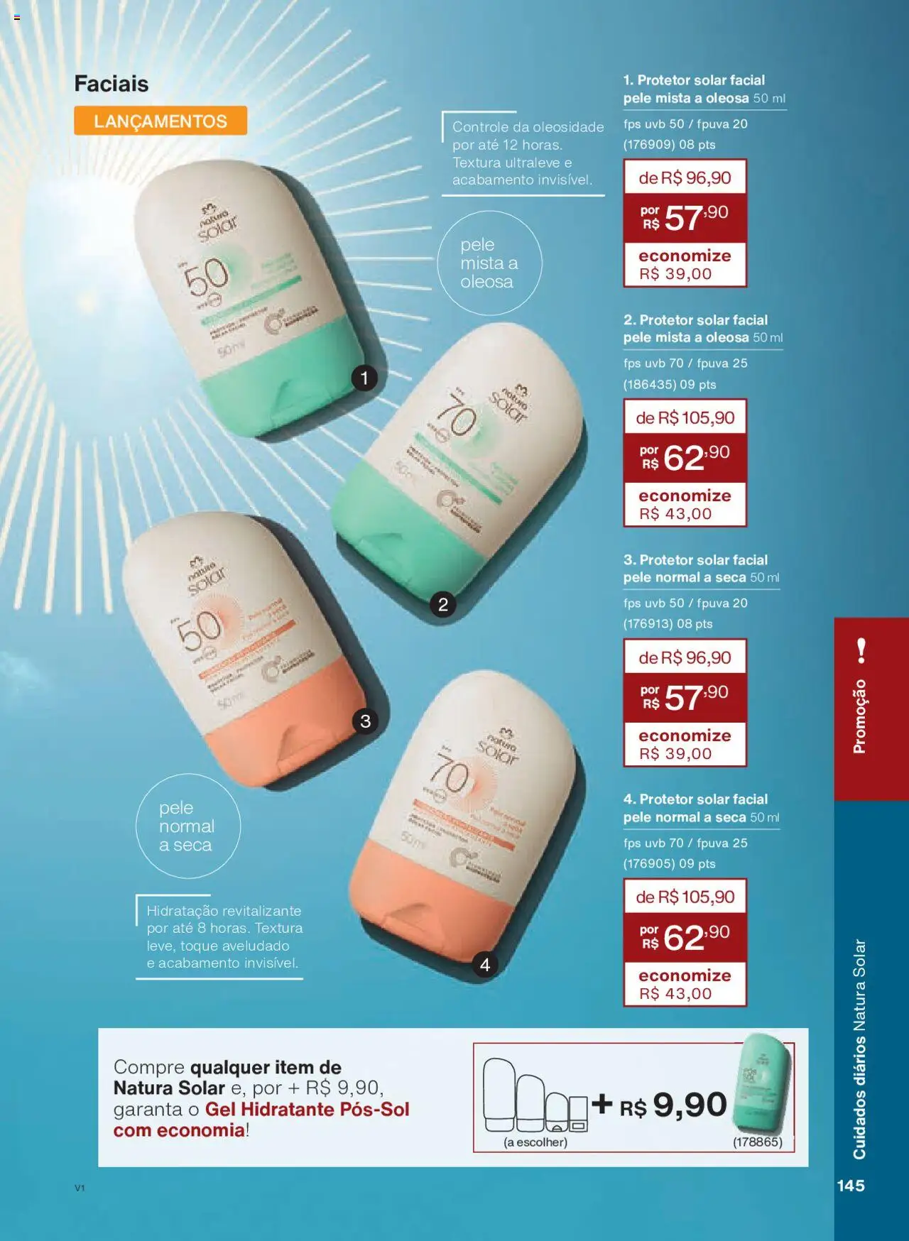 Natura Folheto - válido de 18.08.2025 | Página: 145 | Produtos: Protetor solar, Protetor solar facial