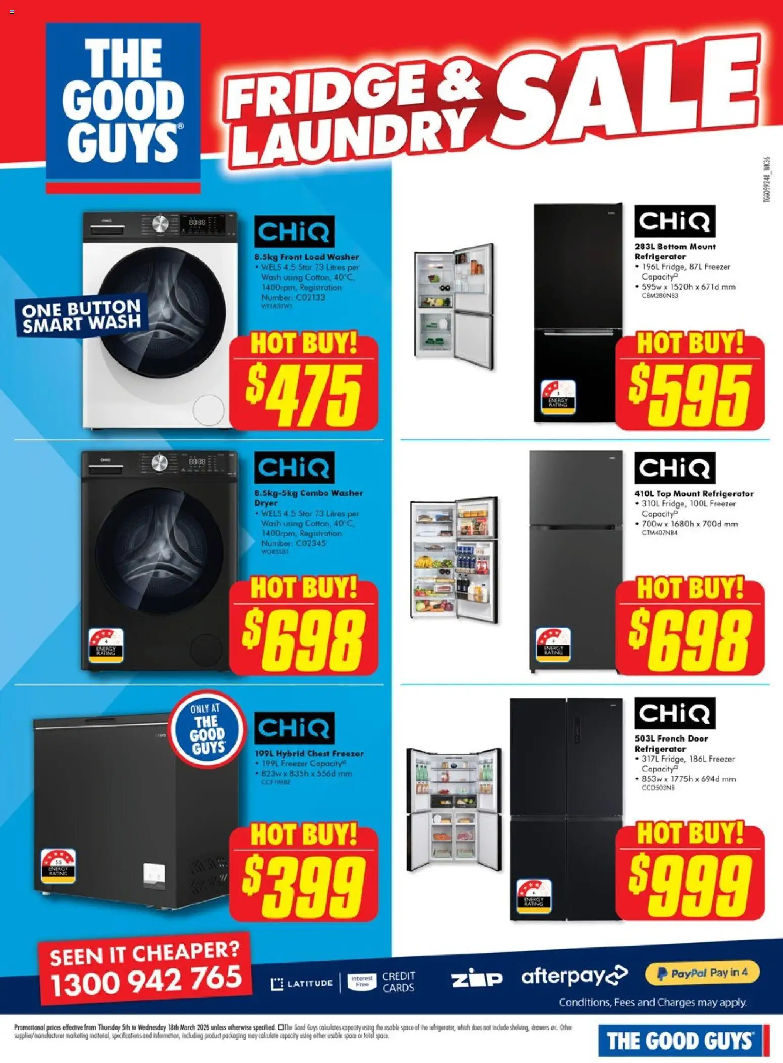The Good Guys catalogue - valid from 05.03.2026 | Page: 12 | Products: Laundry, Freezer, Dryer, Washer
