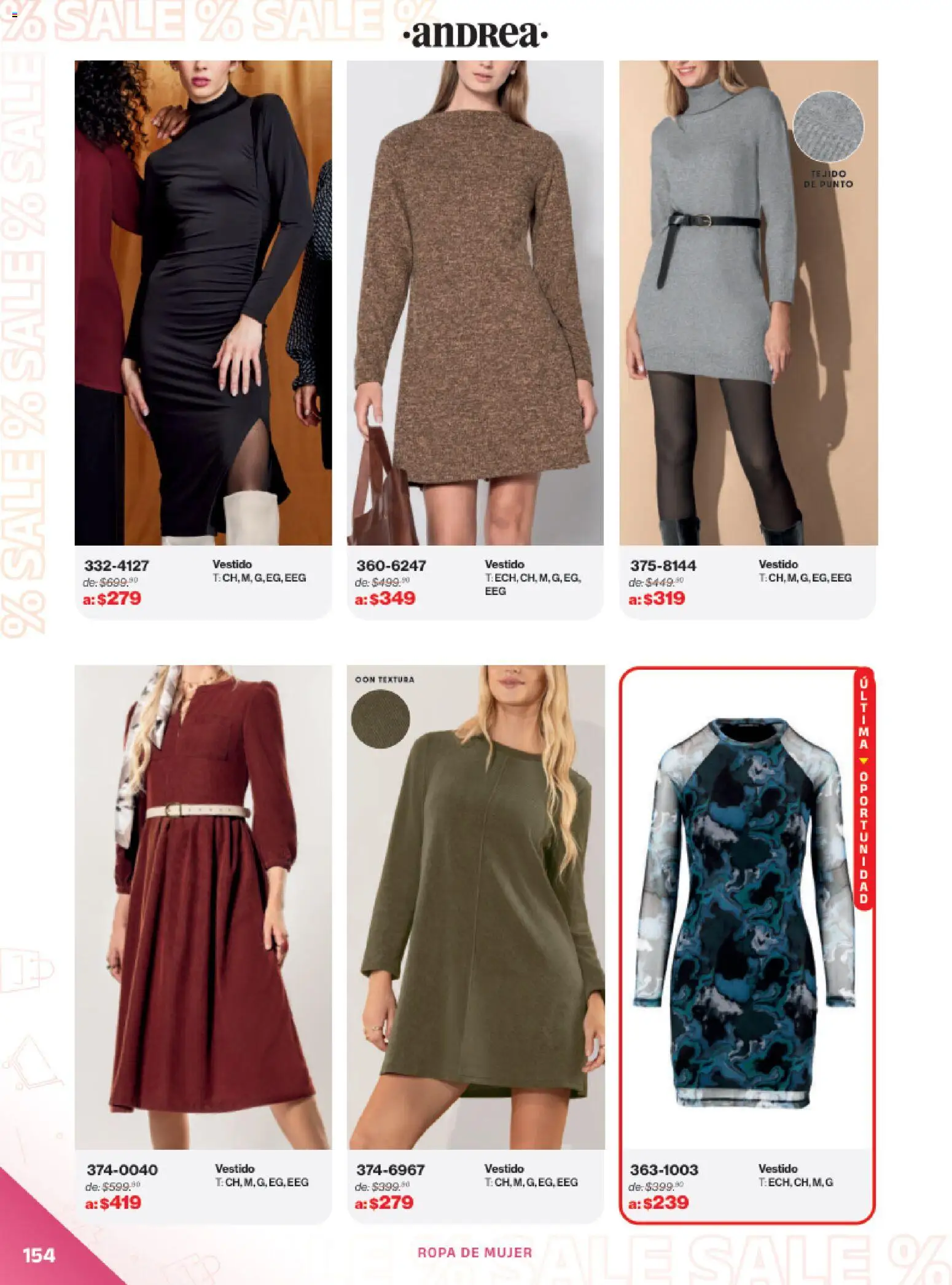 Nuevas ofertas de Andrea válidas en toda la República Mexicana desde el 21.12.2025. ¡Encuentra las mejores ofertas en Andrea catálogo Outlet! | Página: 154 | Productos: Ropa, Vestido