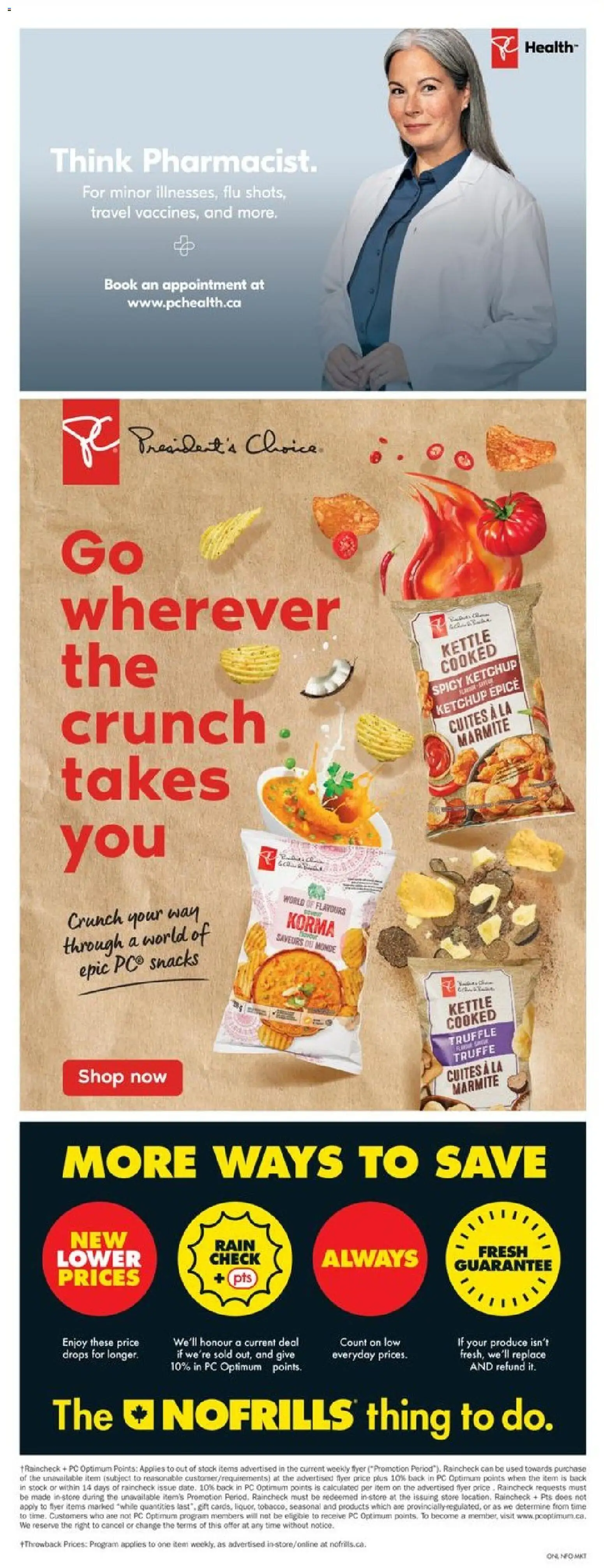 No Frills flyer valid from 23.10.2025 | Page: 16 | Products: Chips, Ketchup, PC, Kettle