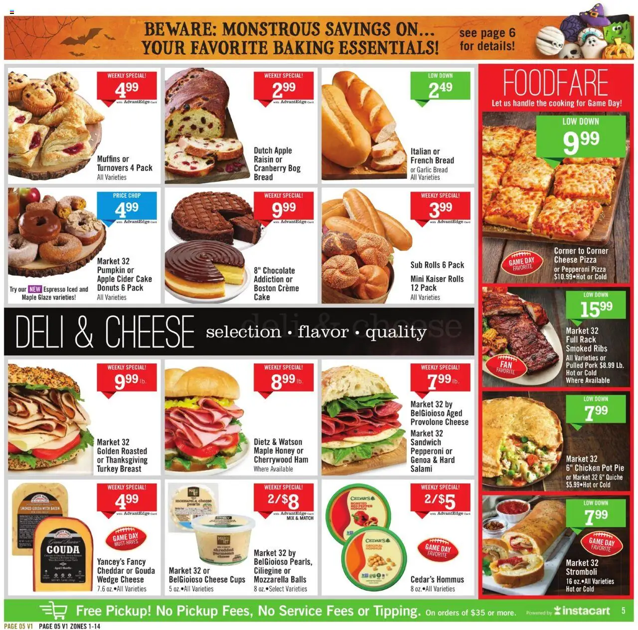 Price Chopper Weekly Ad - valid from 05.10.2025 | Page: 5 | Products: Bread, Ham, Pork, Garlic