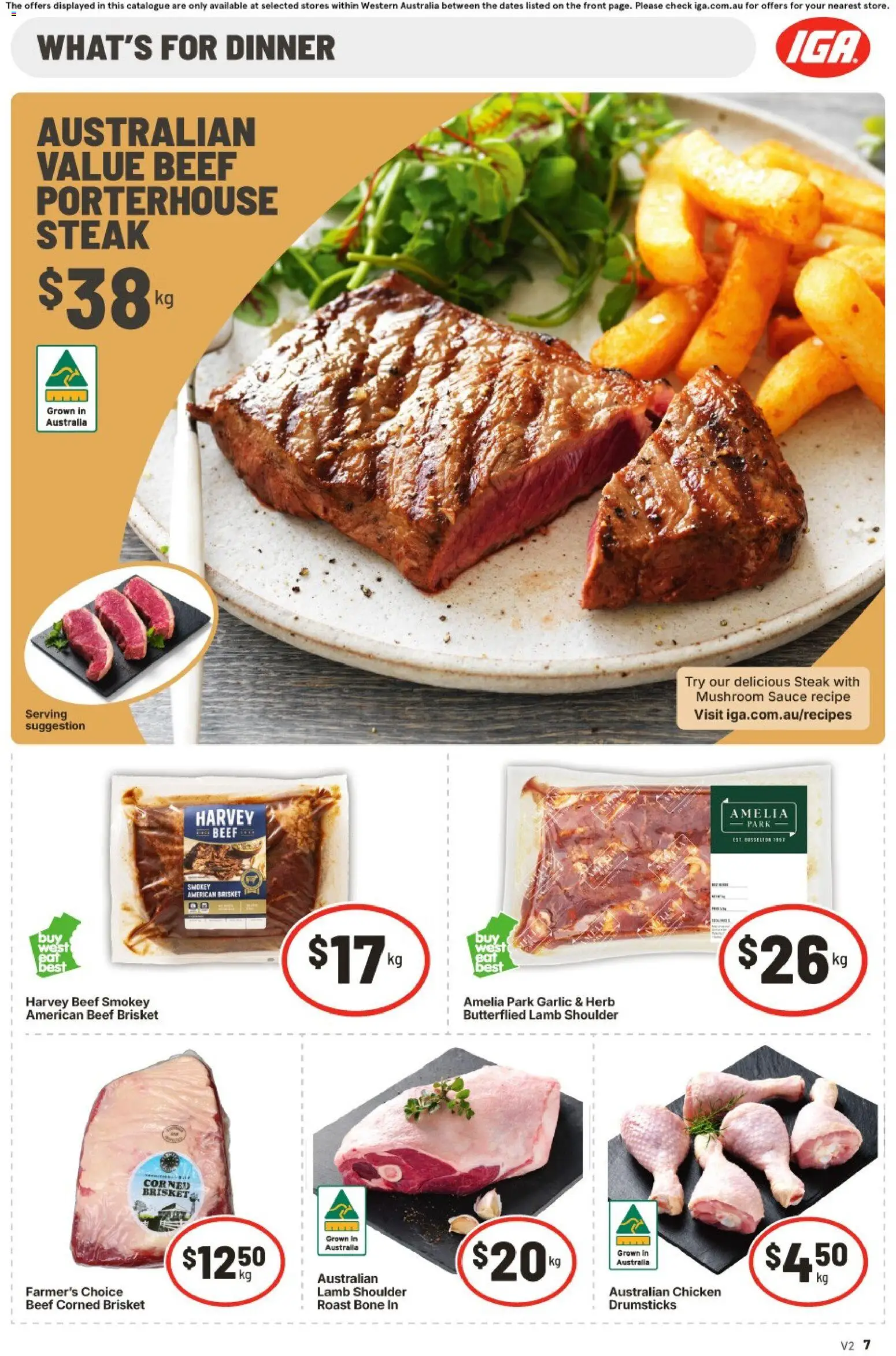 IGA catalogue - valid from 29.04.2026 | Page: 7 | Products: Herb, Beef, Steak, Garlic
