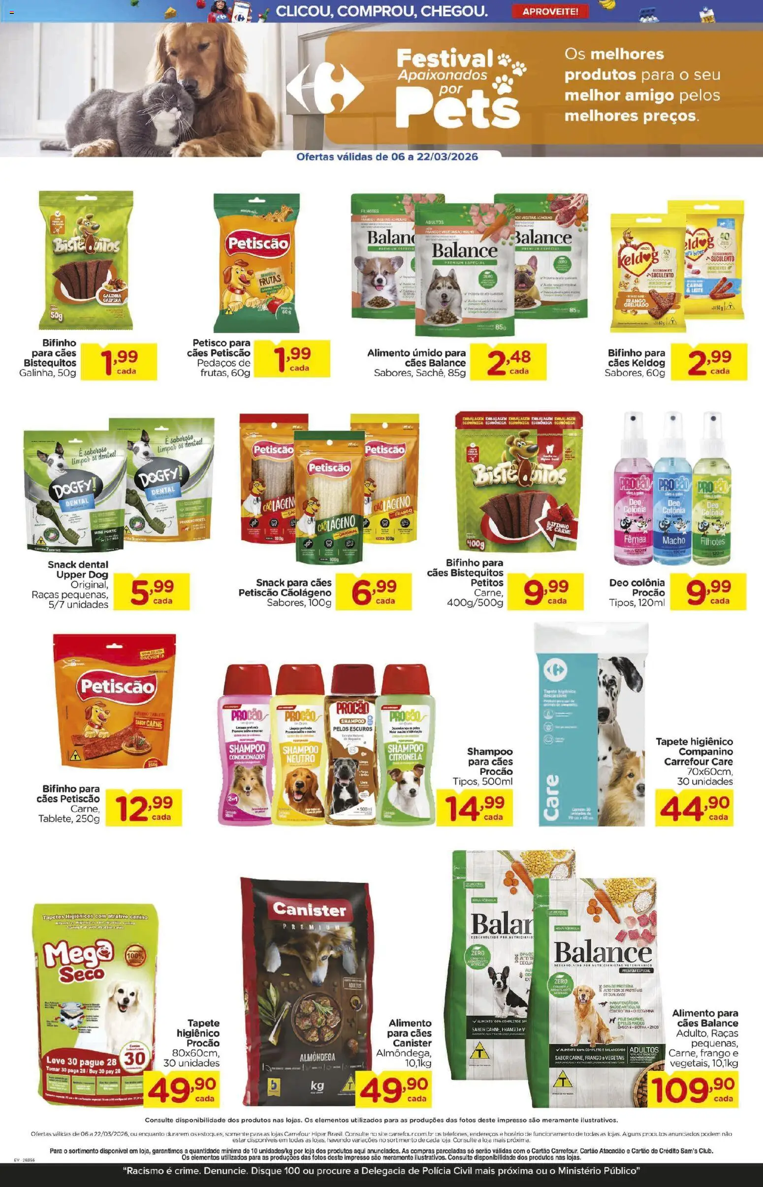 Carrefour Folheto - válido de 06.03.2026 | Página: 4 | Produtos: Shampoo, Leite, Alimento úmido, Tapete higiênico
