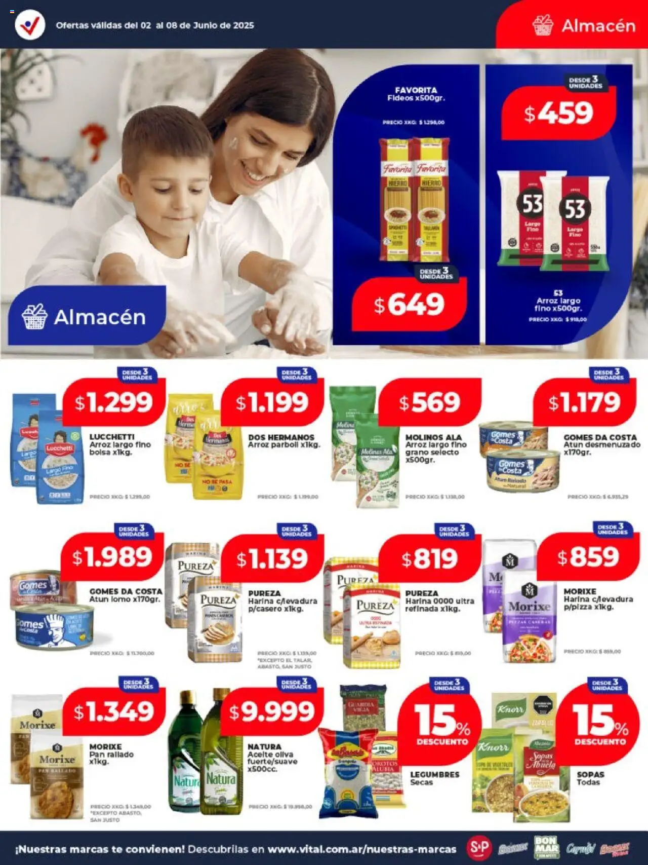Vital - Ofertas de semana - Posadas │ válido desde el 02.06.2025 | Página: 14 | Productos: Harina, Aceite, Pala, Fideos