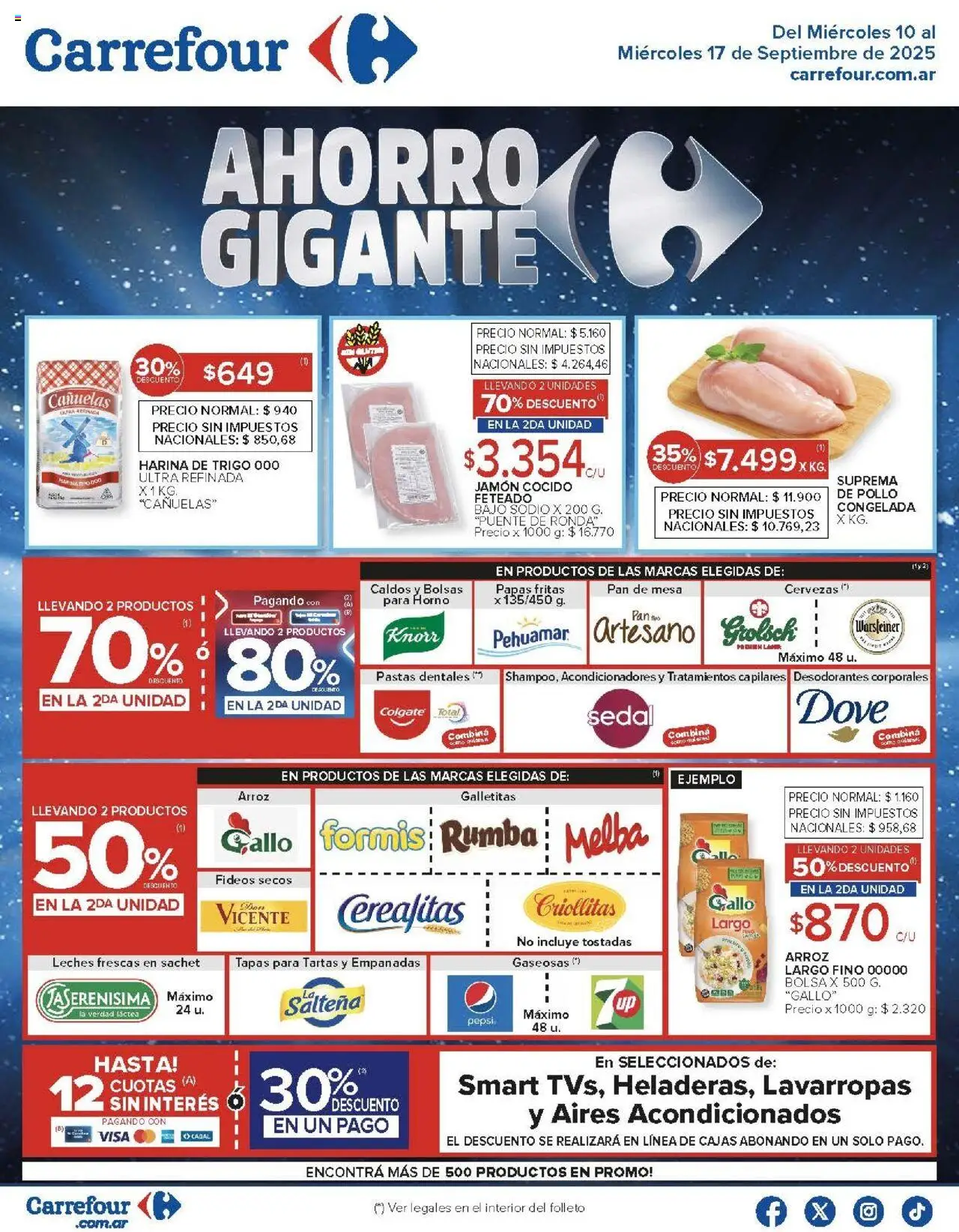 Carrefour ofertas │ válido desde el 10.09.2025 | Página: 1 | Productos: Horno, Galletitas, Pollo, Harina
