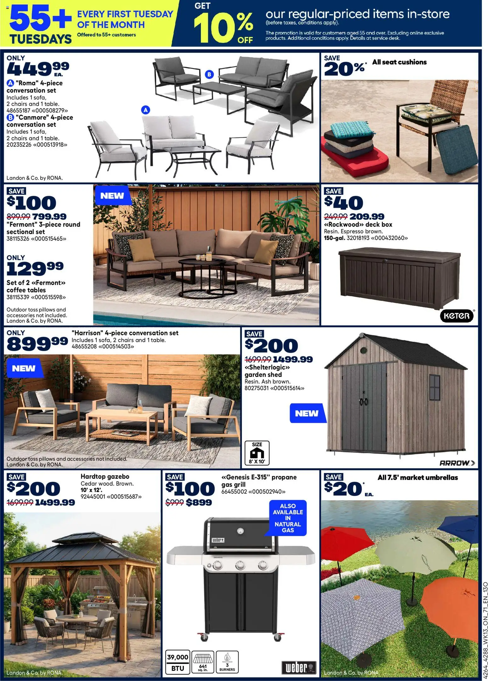 Rona flyer valid from 23.04.2026 | Page: 3 | Products: Grill, Box, Coffee