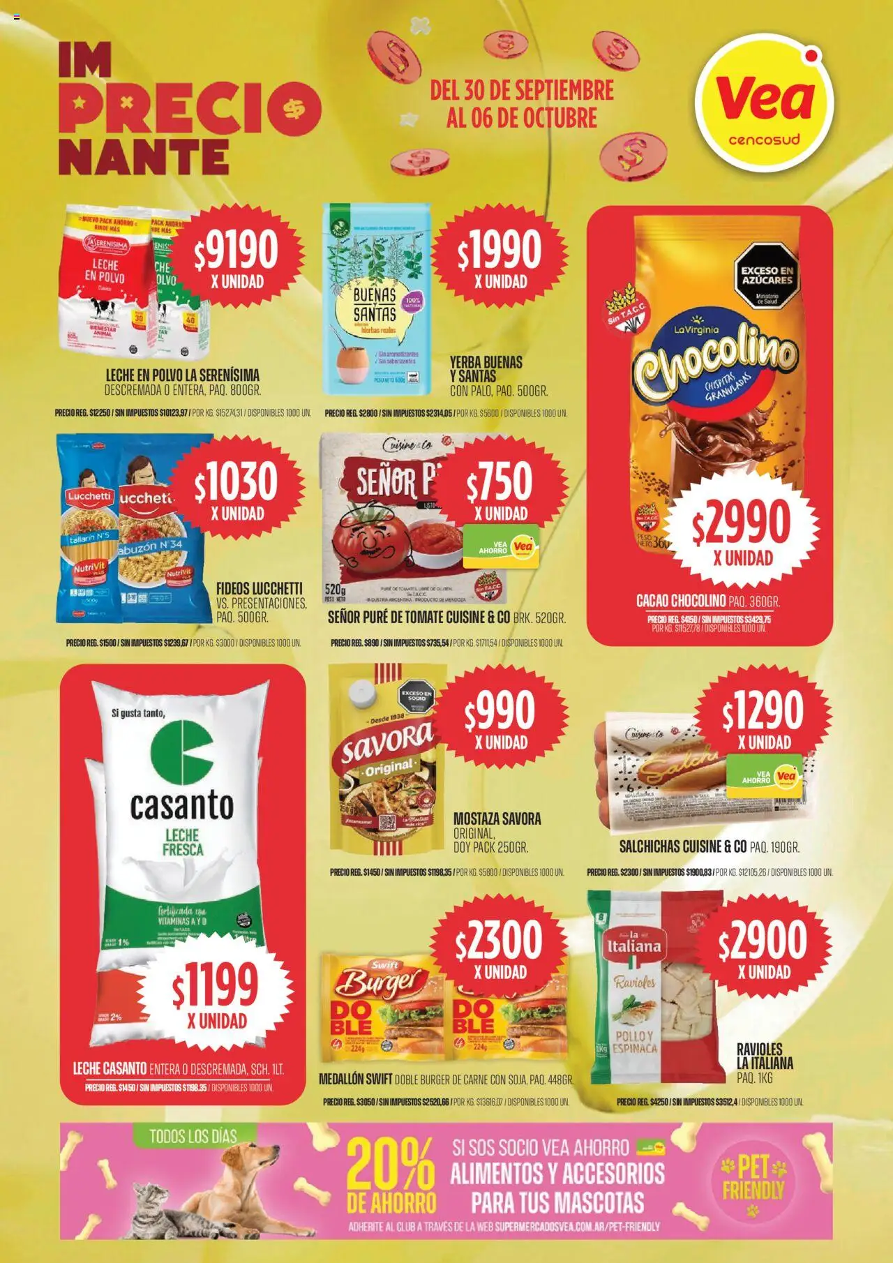 Vea - Ofertas Cuyo │ válido desde el 30.09.2025 | Página: 2 | Productos: Vitaminas, Peso, Yerba, Pure de Tomate
