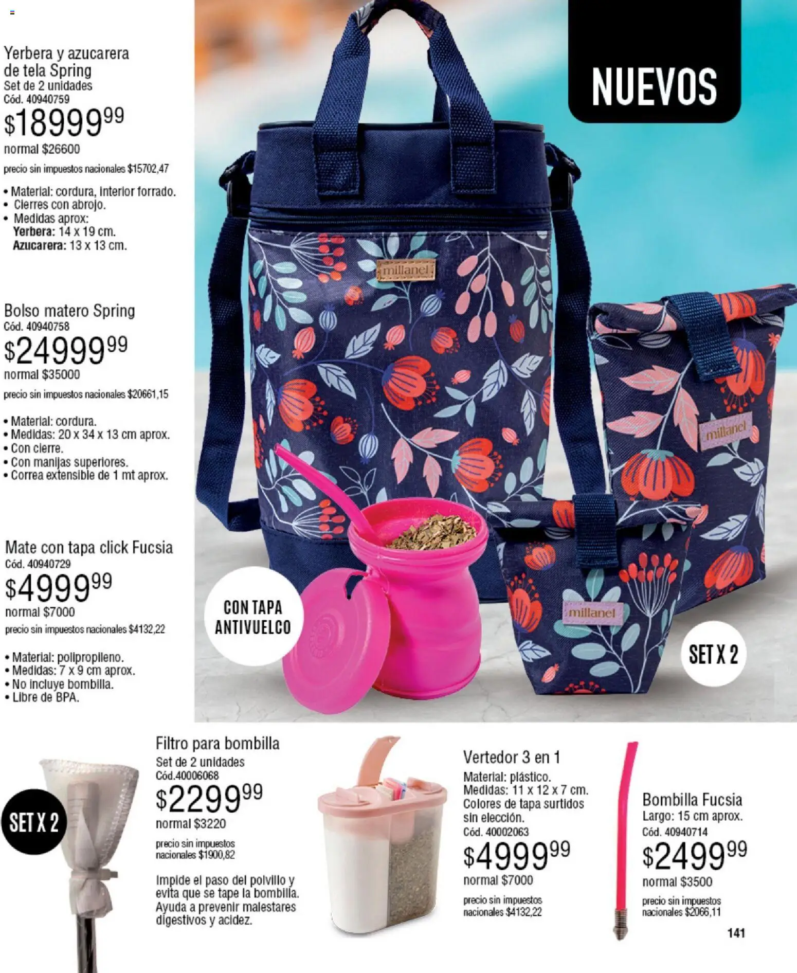 Millanel - Catálogo │ válido desde el 05.01.2026 | Página: 141 | Productos: Mate, Yerbera, Azucarera, Bolso