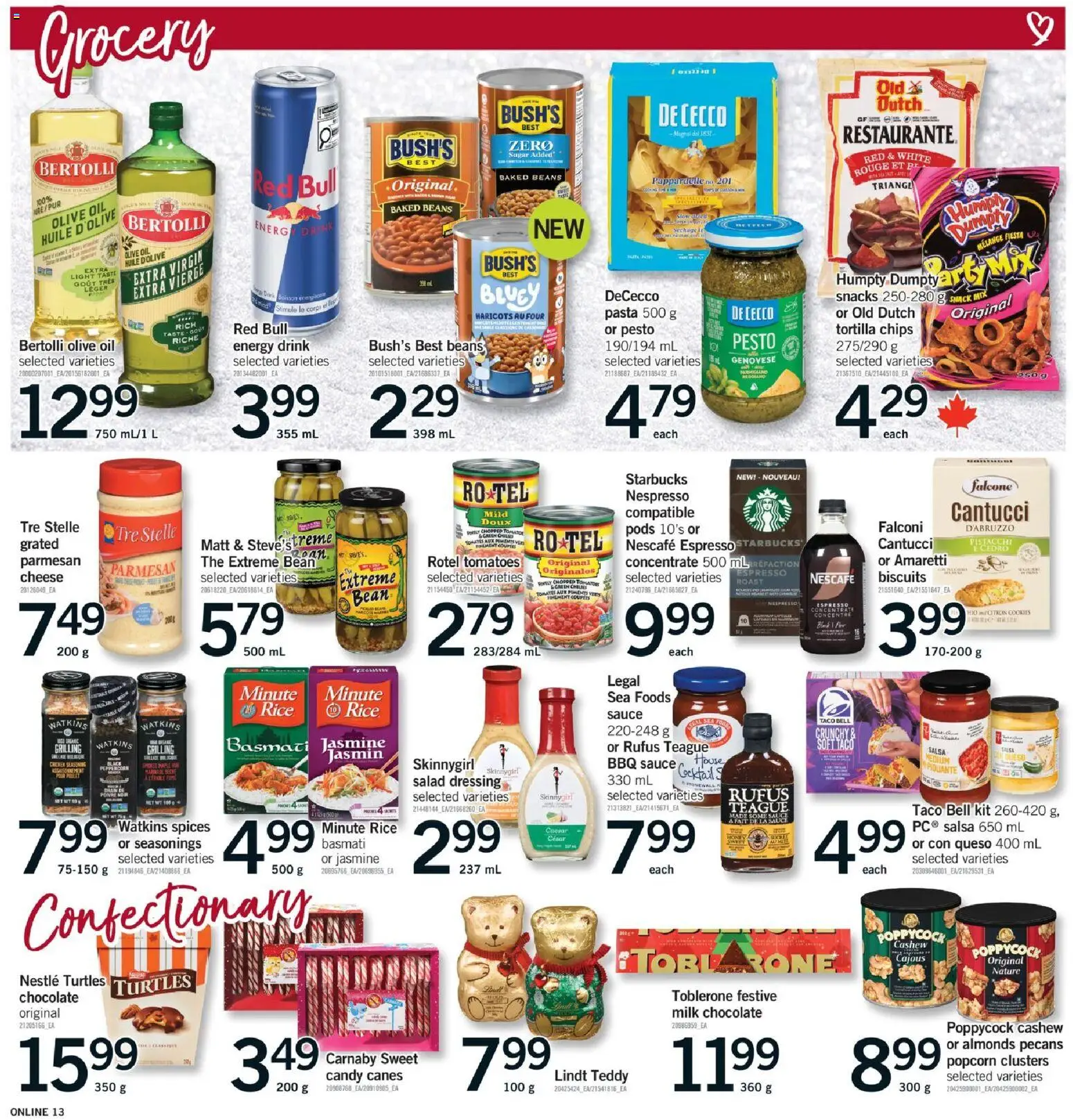 Fortinos flyer valid from 04.12.2025 | Page: 13 | Products: Rice, Cookies, Cheese, Tomatoes