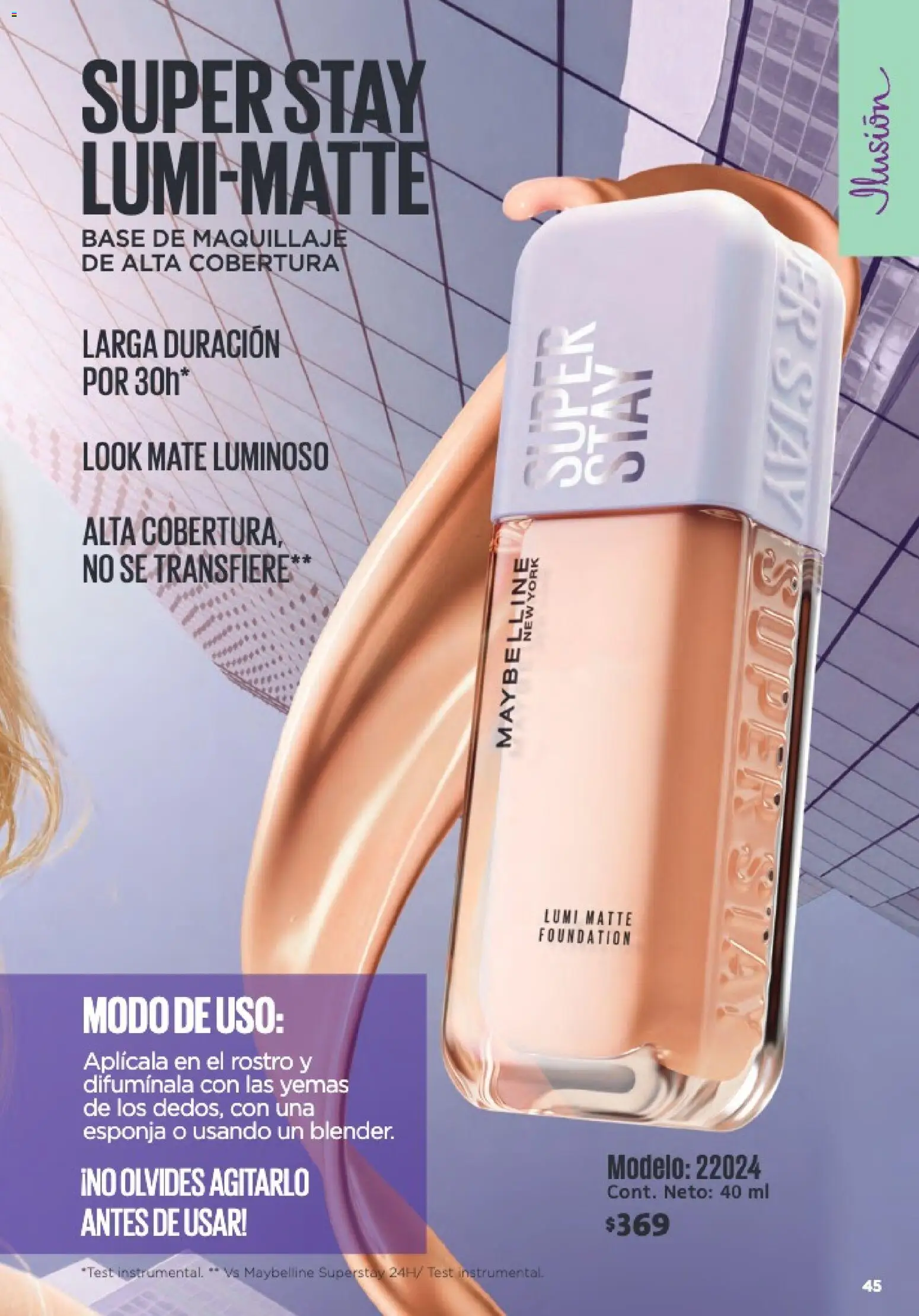 Nuevas ofertas de Ilusión válidas en toda la República Mexicana desde el 01.01.2026. ¡Encuentra las mejores ofertas en Ilusión catálogo Marcas Amigas! | Página: 47 | Productos: Base de maquillaje, Esponja, Mate, Maquillaje