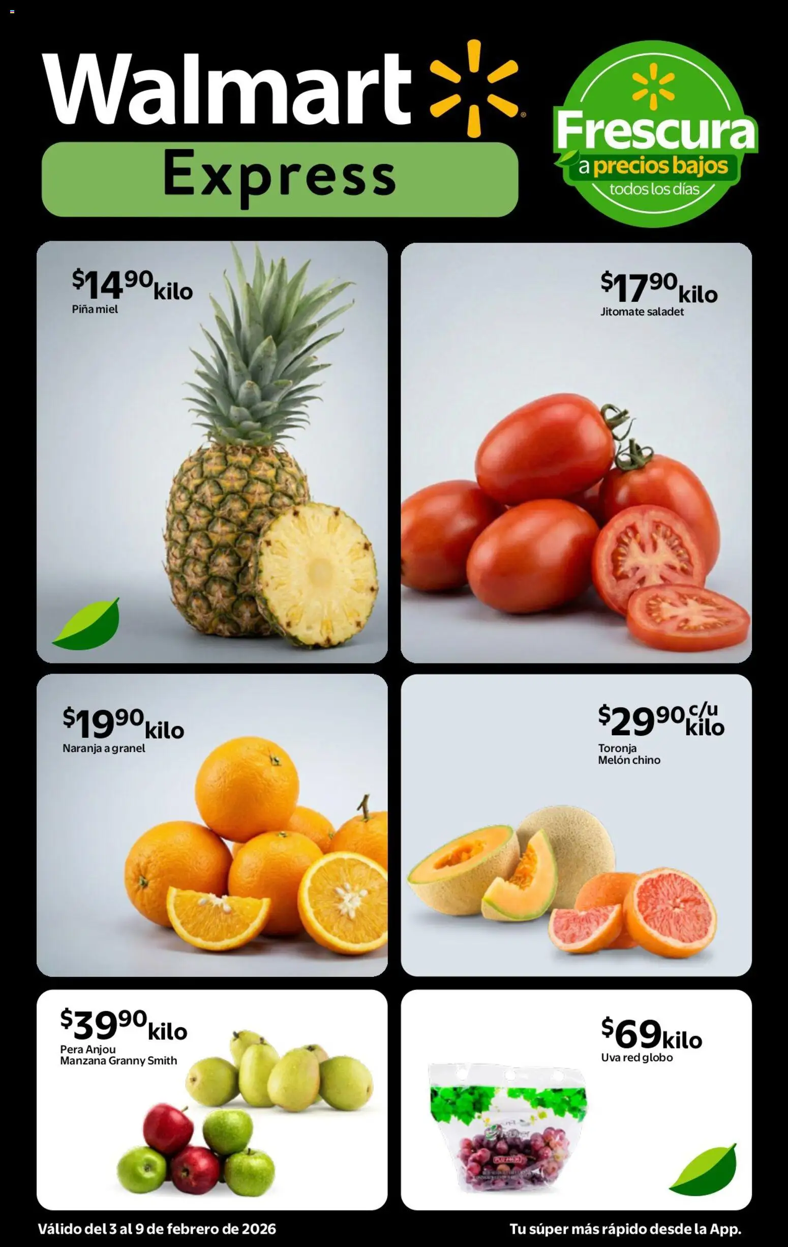 Nuevas ofertas de Walmart Express válidas en toda la República Mexicana desde el 03.02.2026. ¡Encuentra las mejores ofertas en Walmart Express folleto Ofertas! | Página: 1