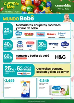 Vista previa Changomas ofertas válido desde el 16.10.2025 | Página: 8 | Productos: Toallas, Toallitas húmedas, Vasos, Pañales