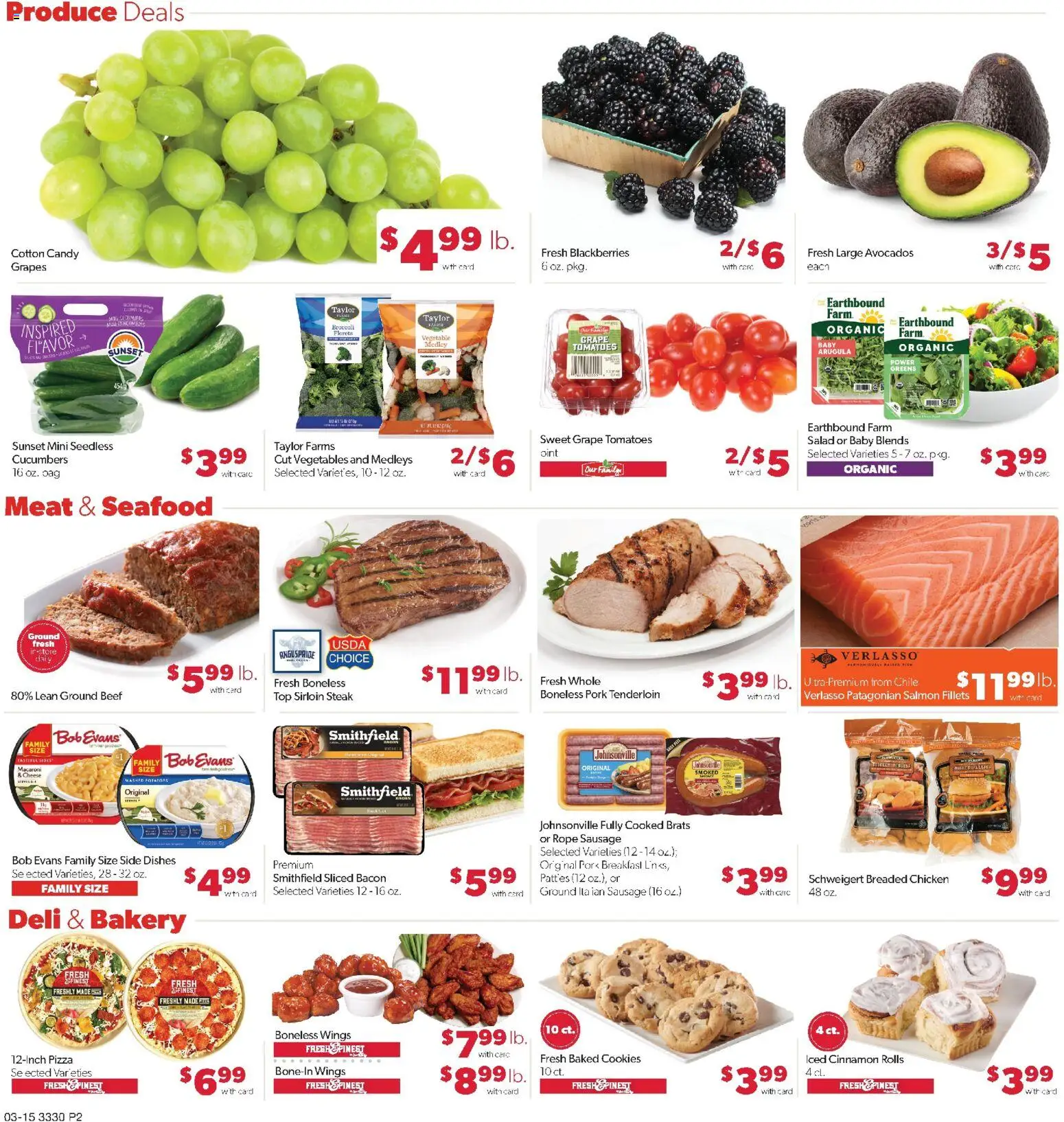 Family Fare Weekly Ad - MN - valid from 15.03.2026 | Page: 2 | Products: Pork, Cookies, Seafood, Greens