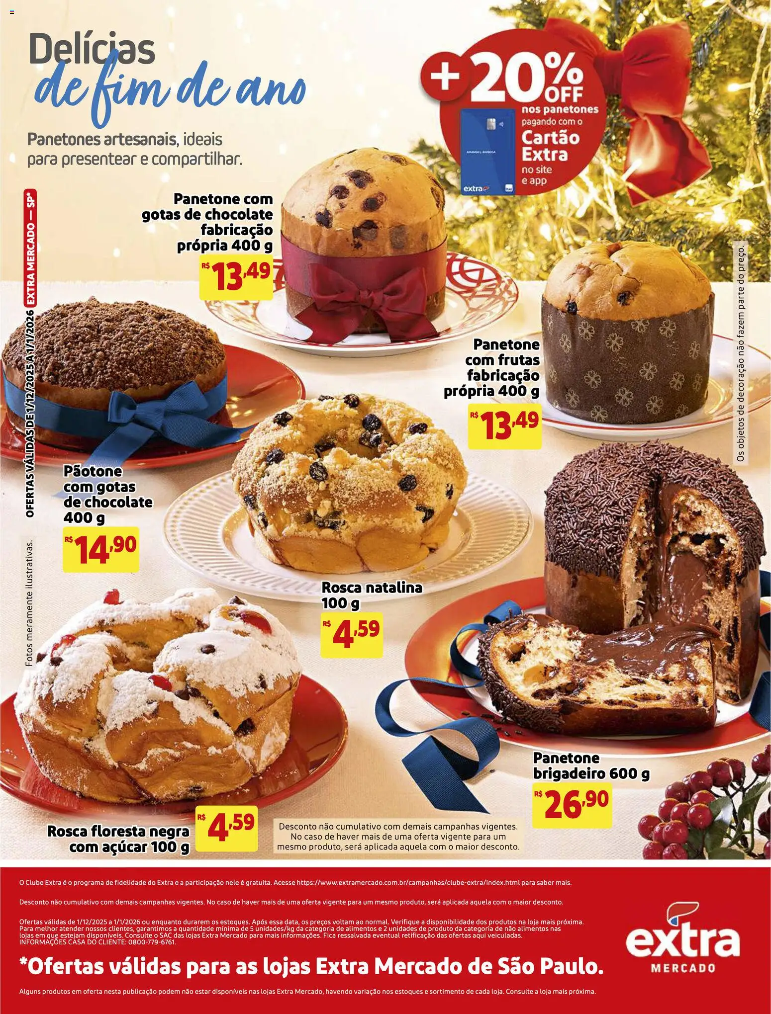 Extra Folheto - válido de 01.12.2025 | Página: 8 | Produtos: Chocolate, Açúcar, Panetone