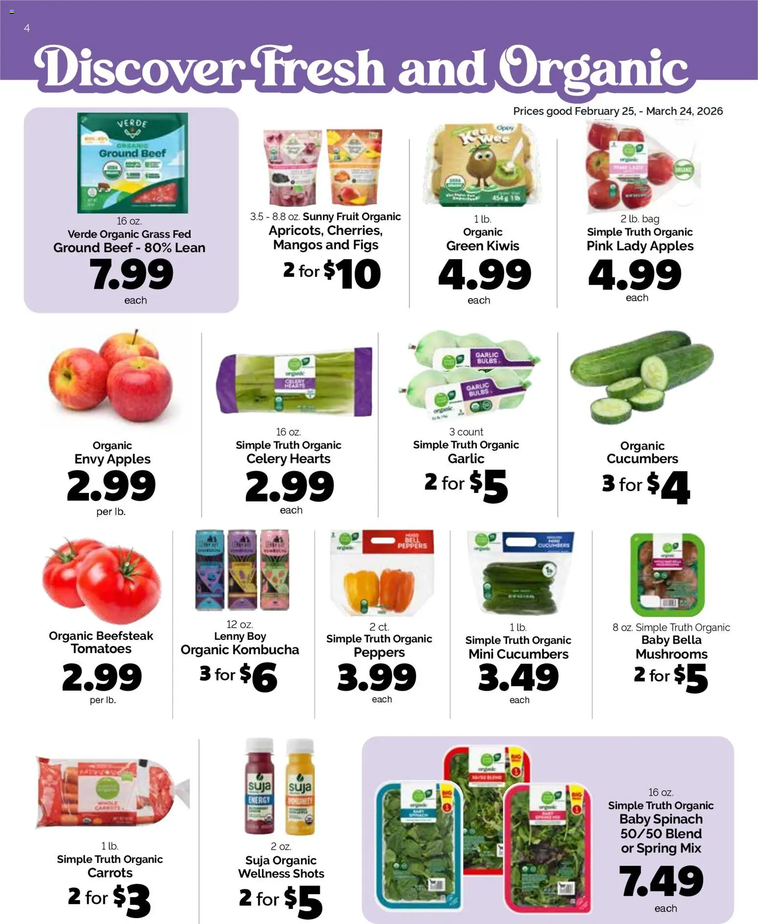 Harris Teeter Monthly Ad - valid from 25.02.2026 | Page: 4 | Products: Peppers, Apples, Tomatoes, Bag